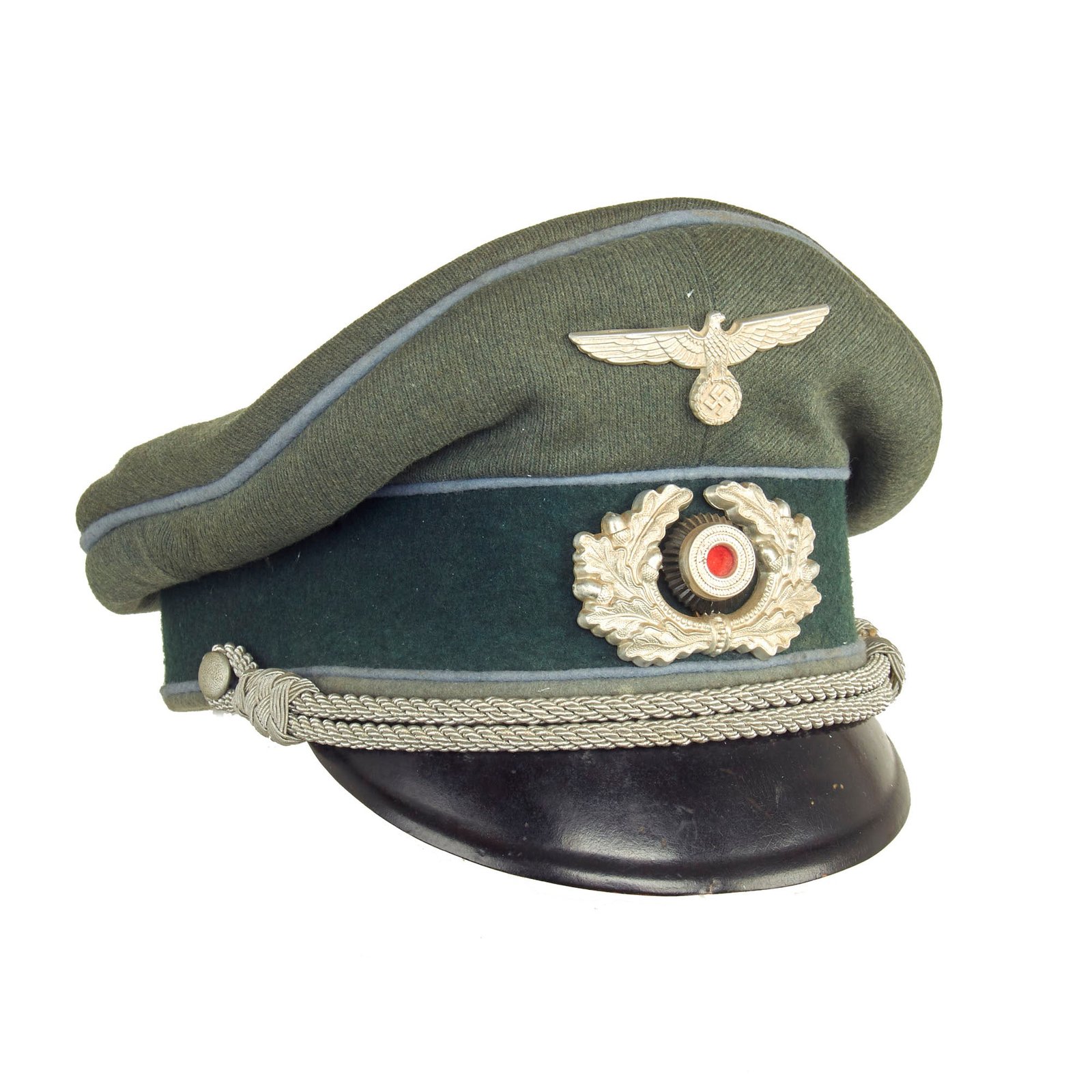 Buy Original German WWII Army Heer Vehicle & Supply Troops Officers Schirmmütze Visor Crush Cap by EREL | Original Firearms Antique For Sale