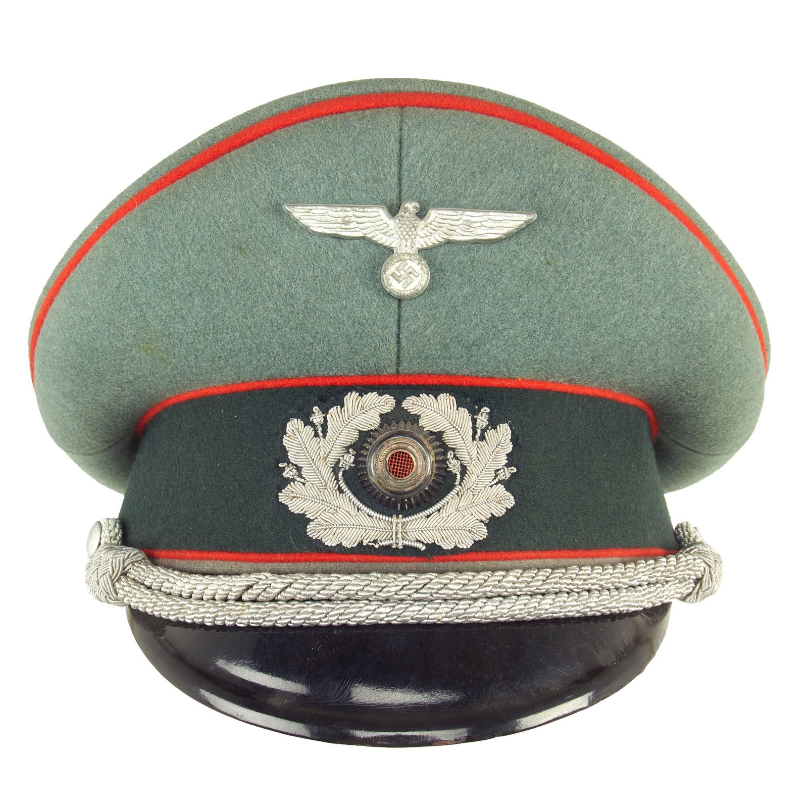 Buy Original German WWII Army Heer Artillery Officers Schirmmütze Crush Visor Cap by Peküro / EREL | Original Firearms Antique For Sale