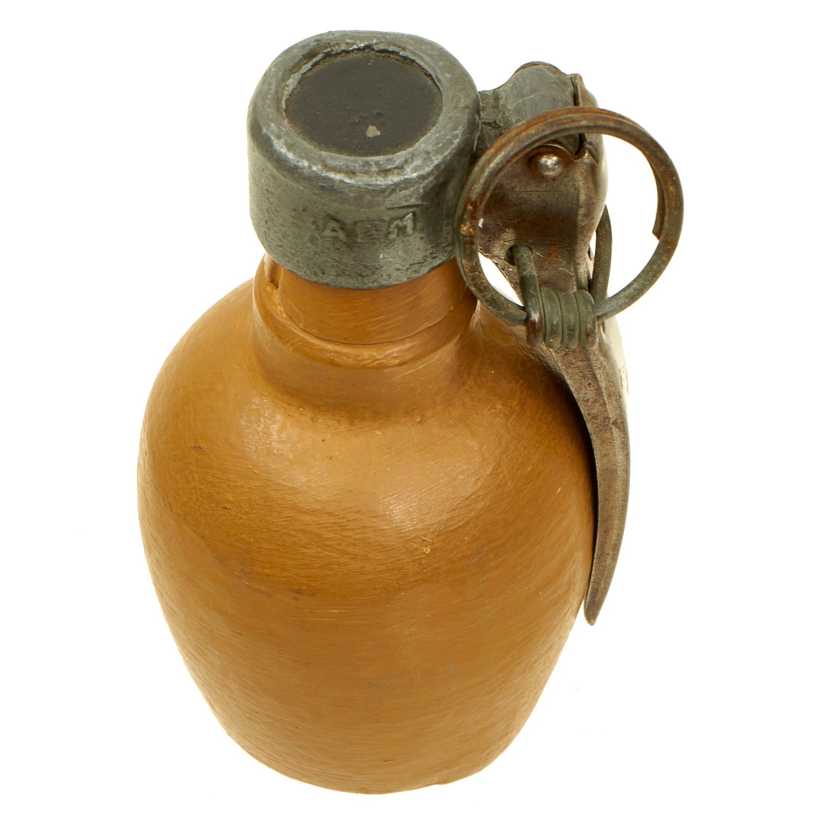 Buy Original French WWII DF 37 "Little Brown Jug" Hand Grenade with Mle 1935 Fuze - Inert | Original Firearms Antique For Sale
