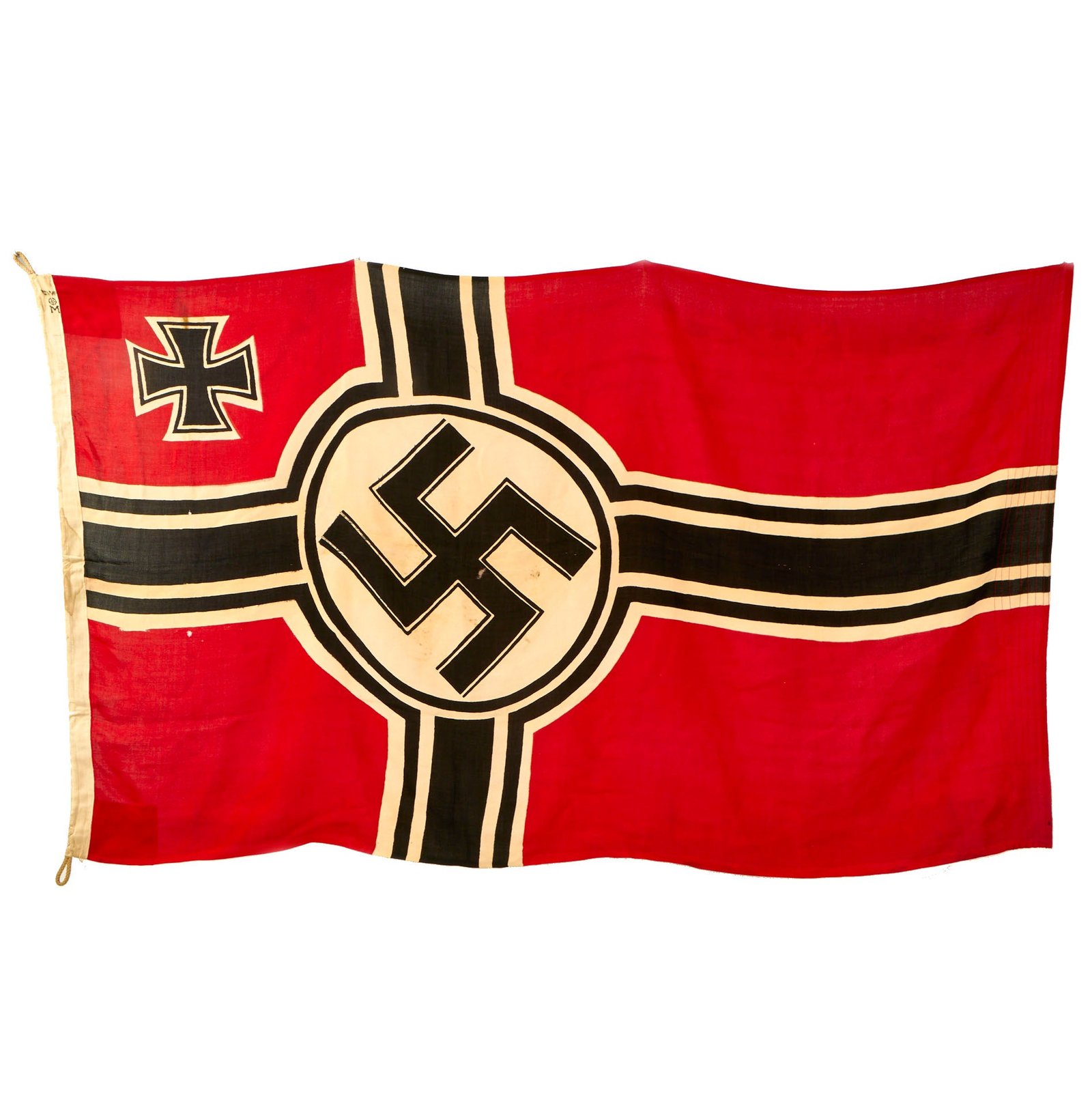 Buy Original German WWII Kriegsmarine 100cm x 170cm Naval Battle Flag - Reichskriegsflagge | Original Firearms Antique For Sale