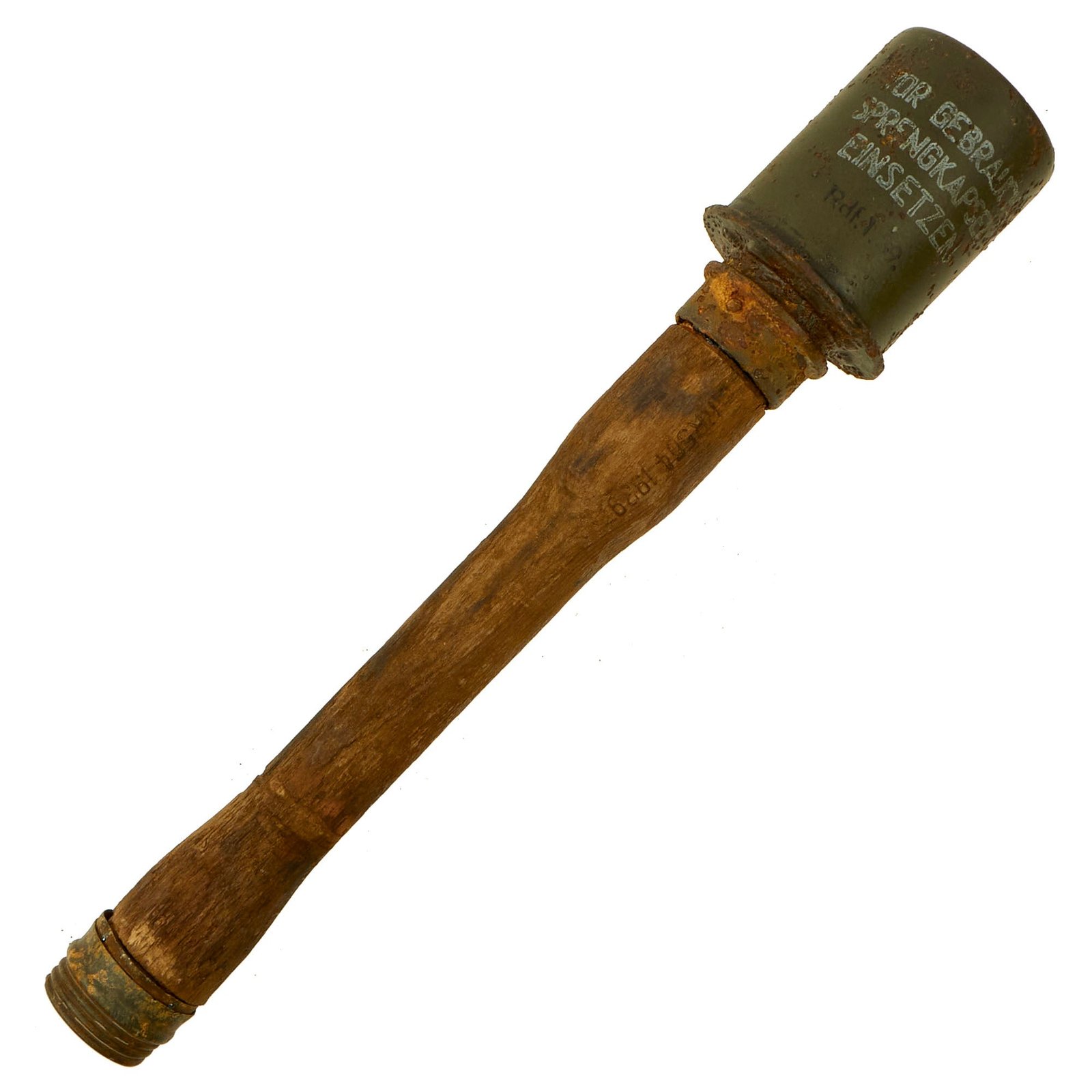 Buy Original German WWII M24 Inert Stick Grenade Stielhandgranate by Richard Rinker - Dated 1939 | Original Firearms Antique For Sale