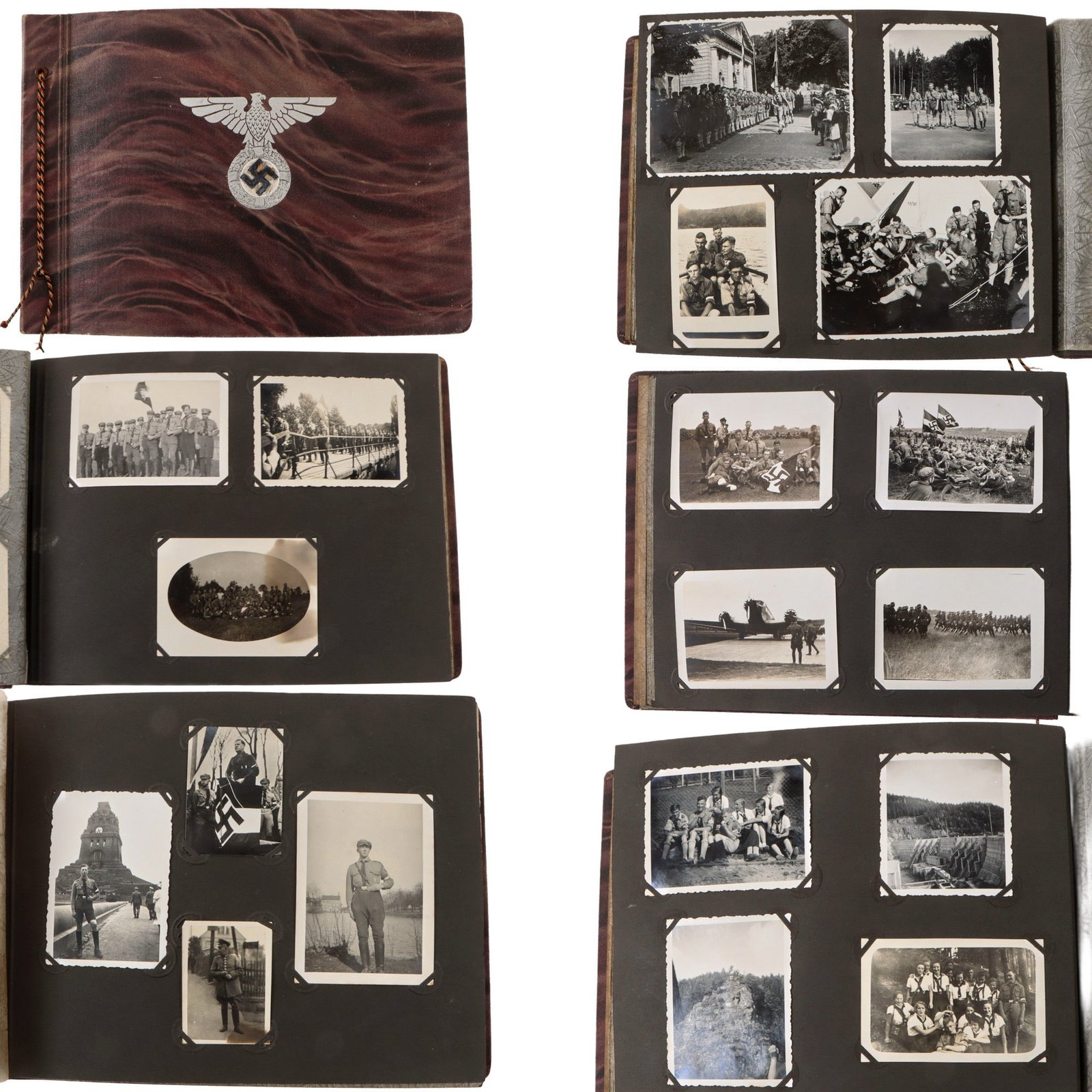 Original German WWII HJ National Youth Organization Personal Photo Album - 155 Pictures