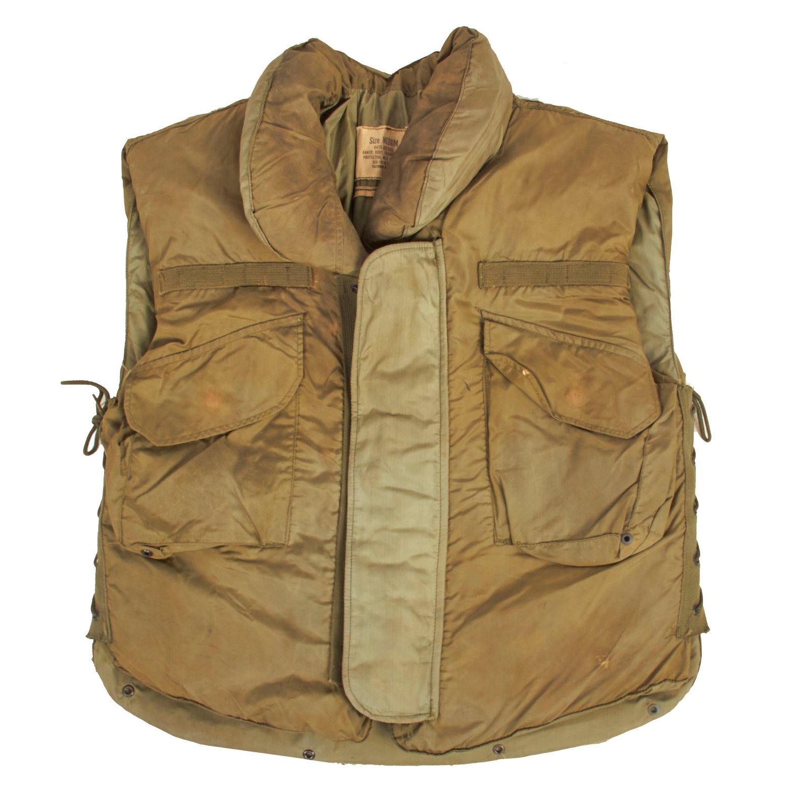 Buy Original U.S. Vietnam War Era Service Worn M69 Flak Vest Body Armor in Size Medium | Original Firearms Antique For Sale