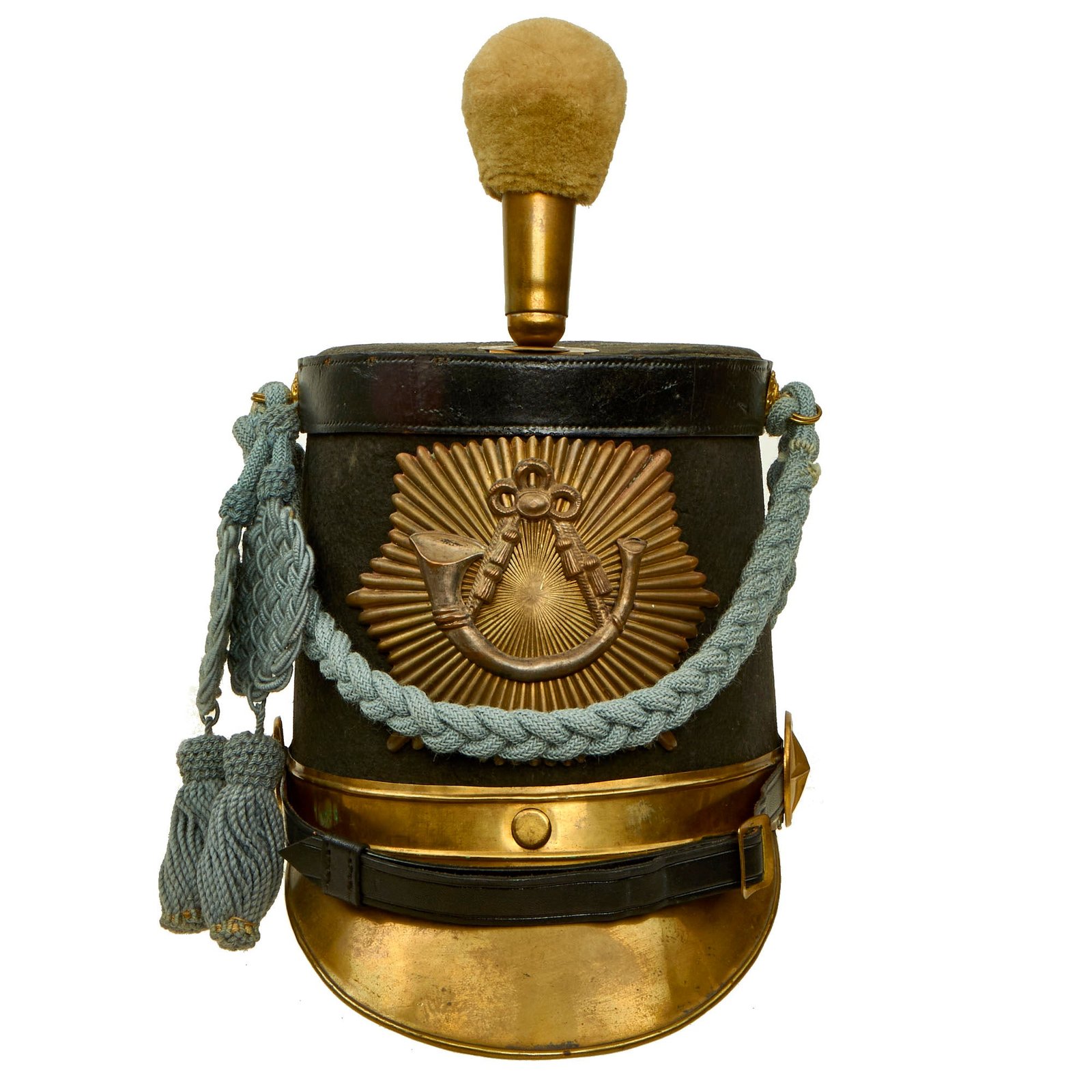 Buy Original U.S. Late 19th Century - Early 20th Century US Army M1832 Style Infantry Shako With Plume | Original Firearms Antique For Sale