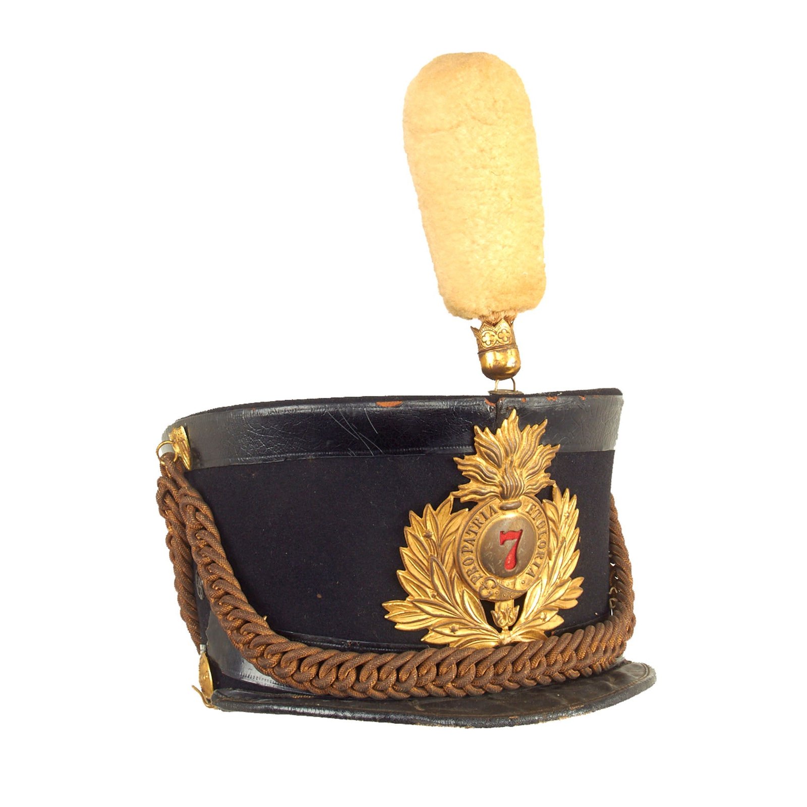 Buy Original U.S. Late 19th Century / Pre WWI 7th Regiment New York National Guard Shako by Ridabock & Co. New York | Original Firearms Antique For Sale