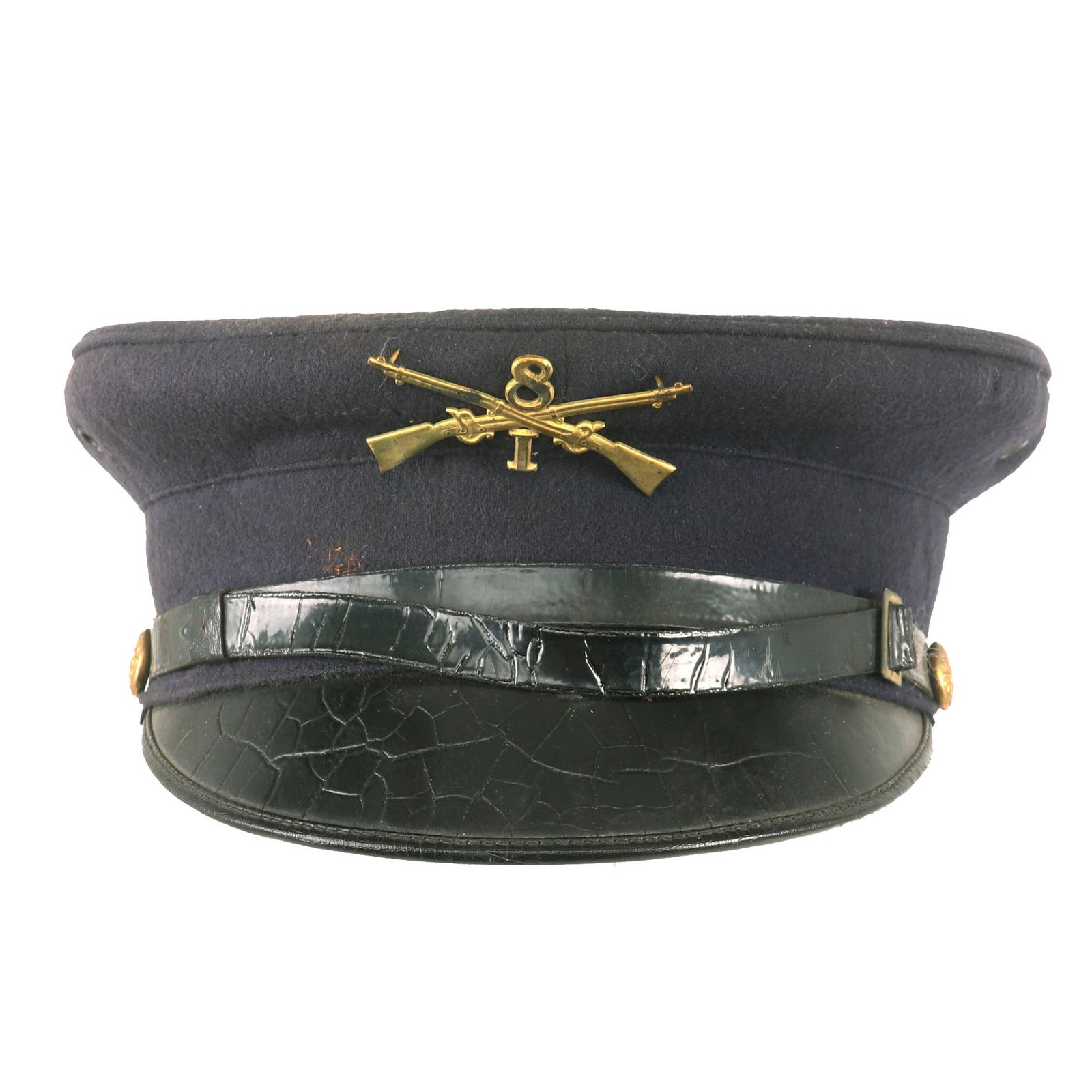 Buy Original U.S. Spanish American War 8th Infantry Regiment NCO M1902 Visor Cap | Original Firearms Antique For Sale
