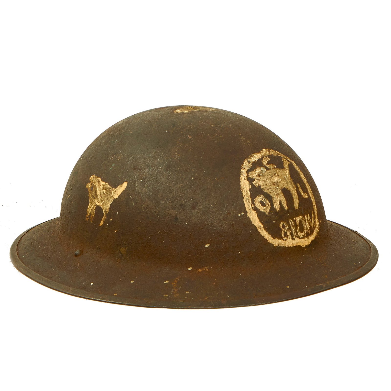 Buy Original U.S. WWI 81st Division Wildcats M1917 Doughboy Helmet | Original Firearms Antique For Sale