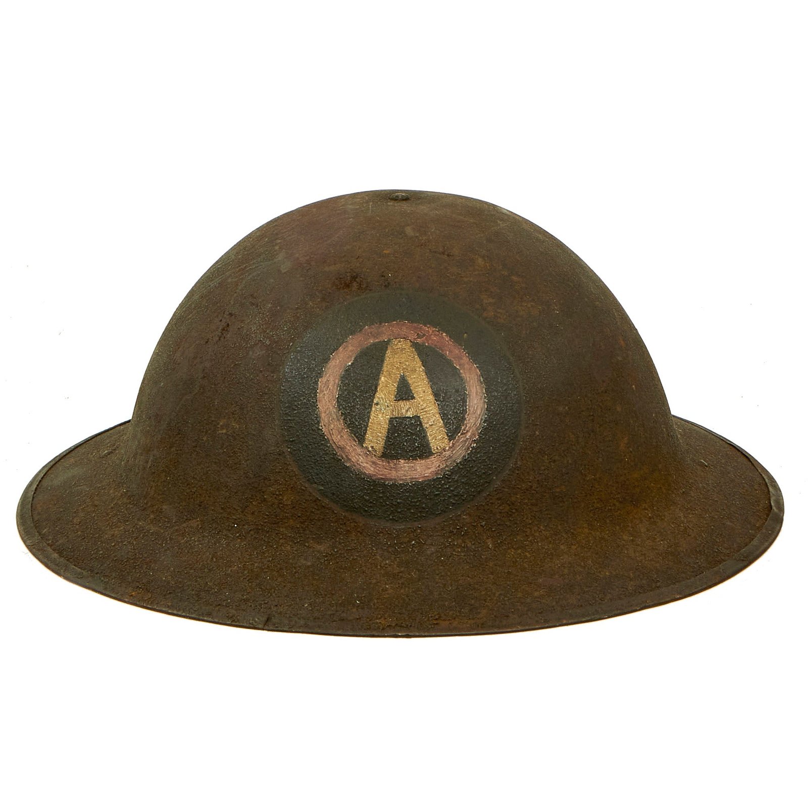 Buy Original U.S. WWI 3rd United States Army M1917 Doughboy Helmet with Unique Engraved Artwork | Original Firearms Antique For Sale