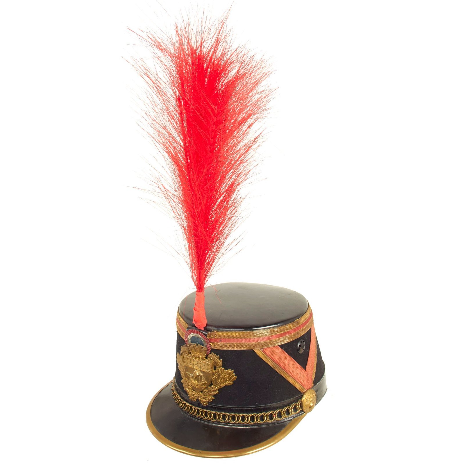 Buy Original French Model 1931 Republican Guard Chief Warrant Officer Shako Kepi with Plume and Feather by J. Barrau | Original Firearms Antique For Sale