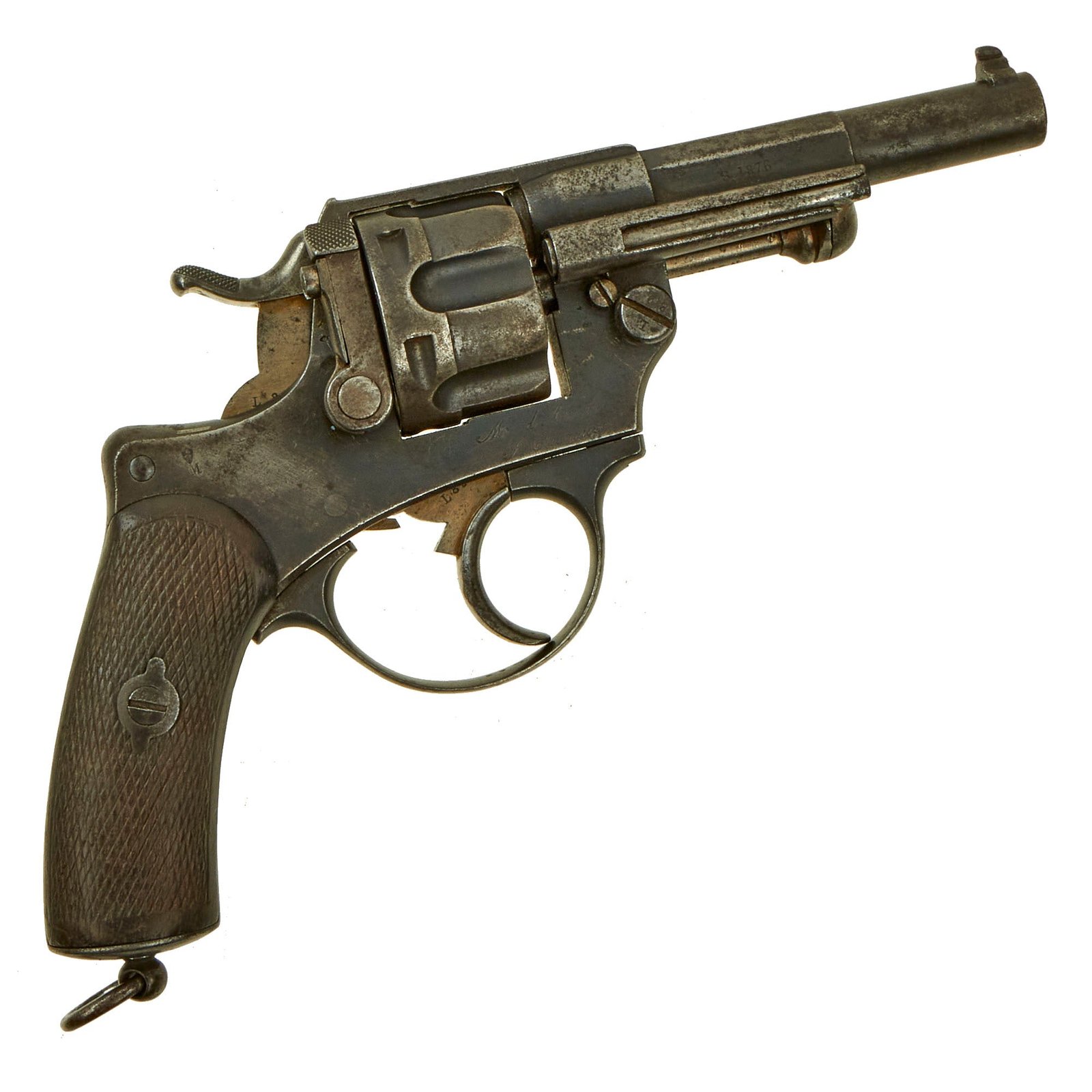 Buy Original French MAS Modèle 1874 Chamelot-Delvigne 11mm Officer's Revolver dated 1876 - Serial N 8689 | Original Firearms Antique For Sale