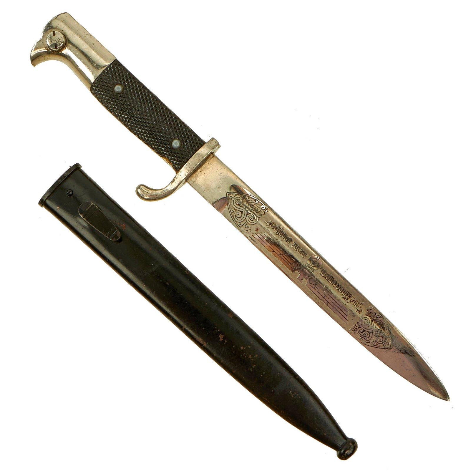 Buy Original German WWII Heer Army Etched Short 98k Dress Bayonet by Robert Klaas with Scabbard | Original Firearms Antique For Sale