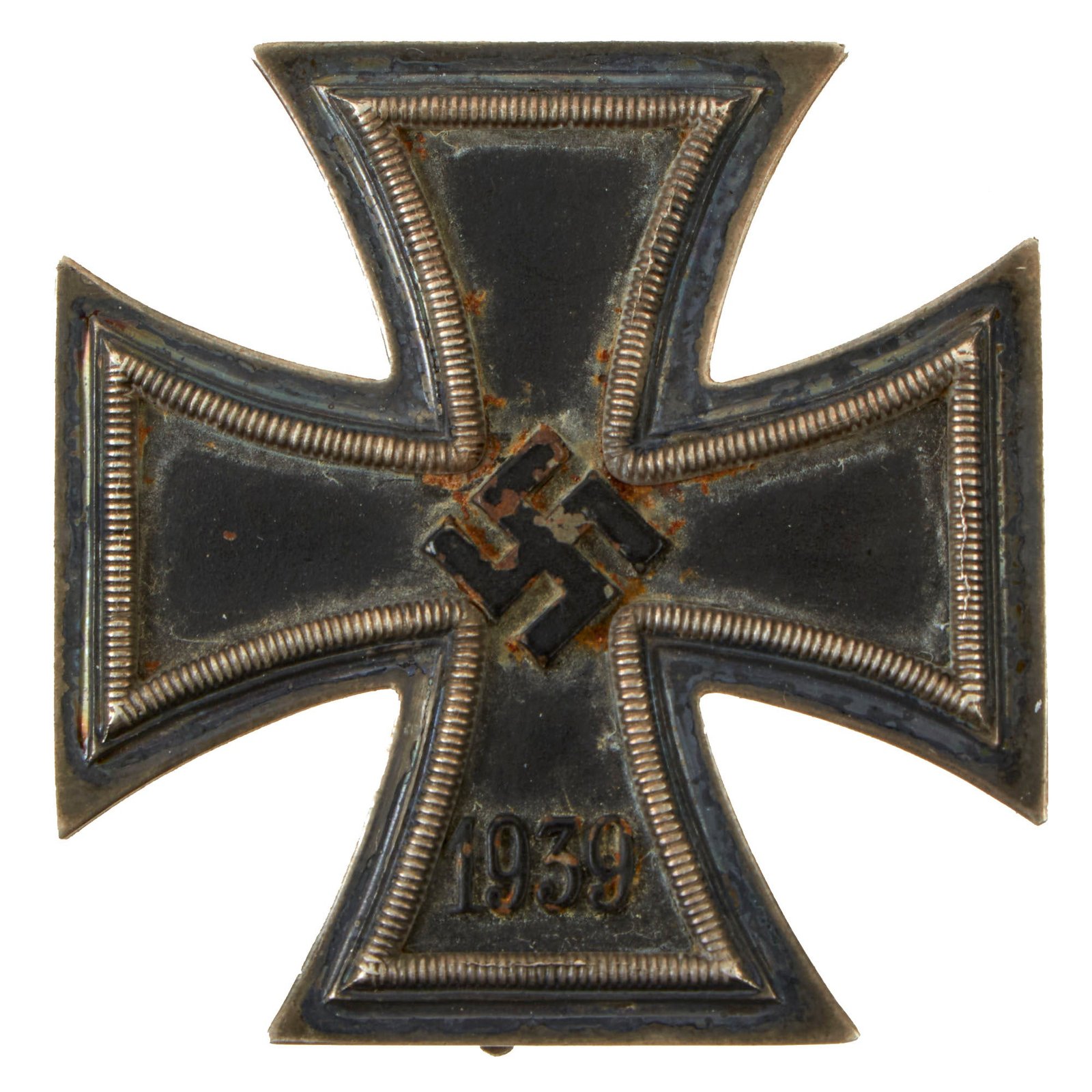Buy Original German WWII Iron Cross First Class 1939 by Carl Wild of Hamburg with Vertical Pinback - EKI | Original Firearms Antique For Sale