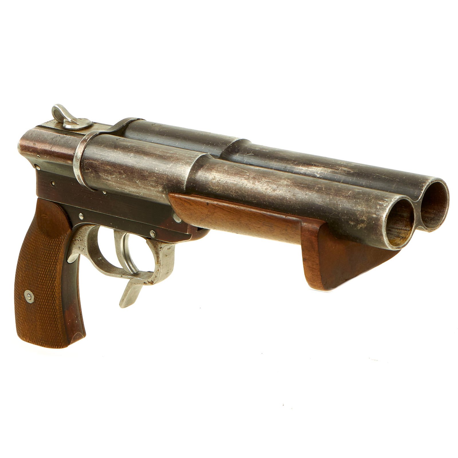 Buy Original German WWII U-Boat Kriegsmarine Model SLD 1944 EEU Double Barrel Signal Pistol Flare Gun | Original Firearms Antique For Sale