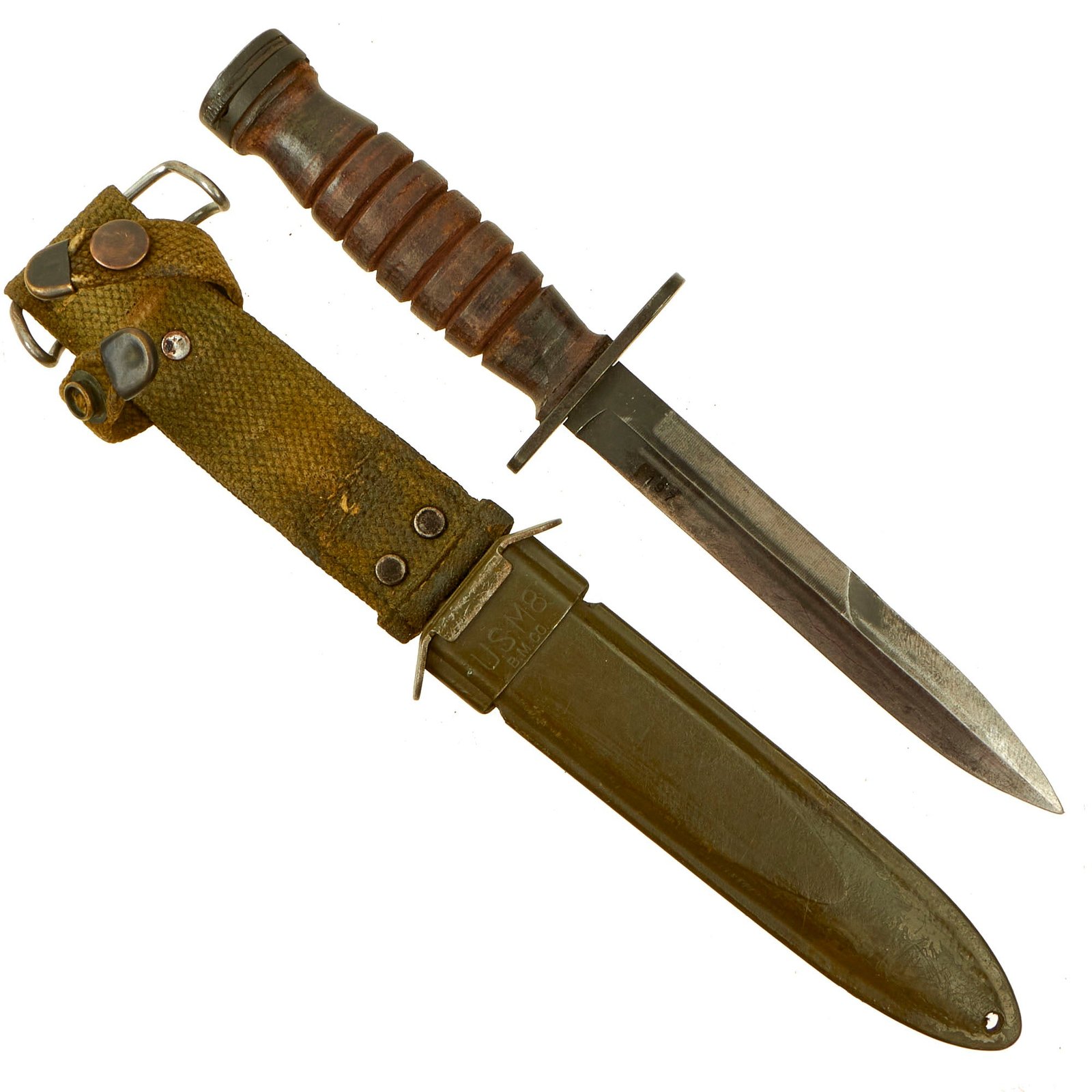 Buy Original U.S. WWII M4 Bayonet by Camillus for the M1 Carbine with M8 Scabbard | Original Firearms Antique For Sale