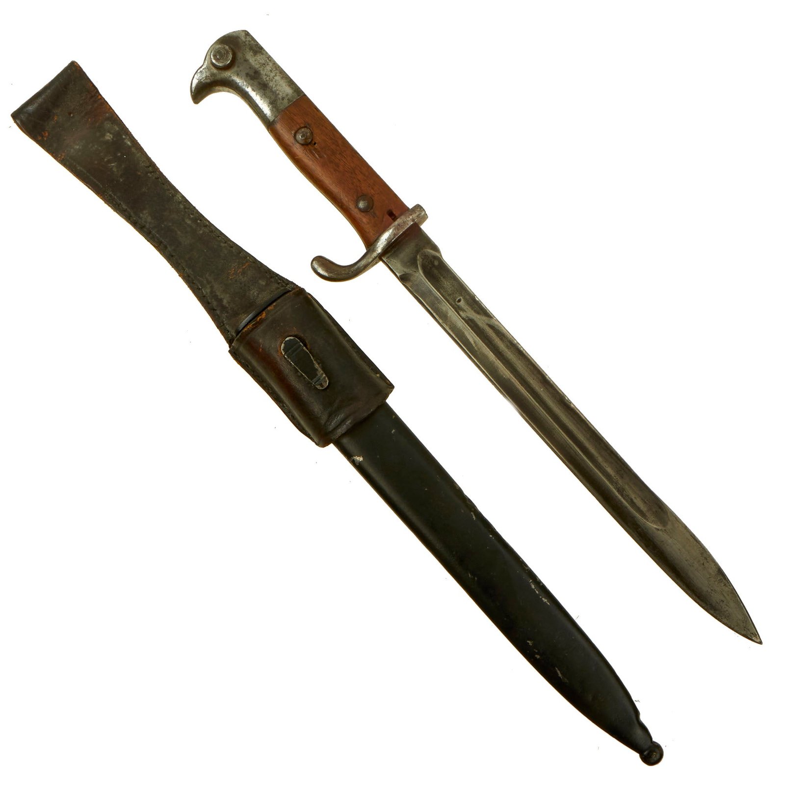 Buy Original German WWI M1898/05 "Sanitized" Butcher Sawback Bayonet by C. G. Haenel with Scabbard - Dated 1914 | Original Firearms Antique For Sale