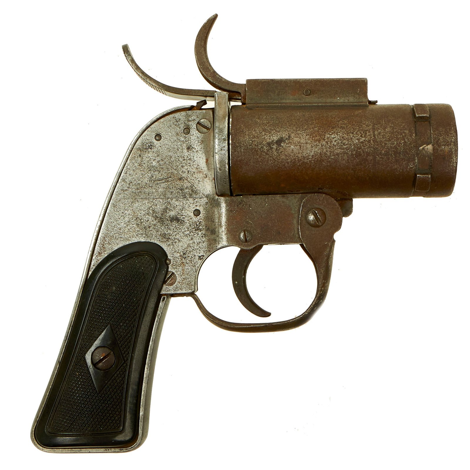 Buy Original U.S. WWII M8 Pyrotechnic 37mm Flare Signal Pistol by Eureka Vacuum - Serial E-010232 | Original Firearms Antique For Sale