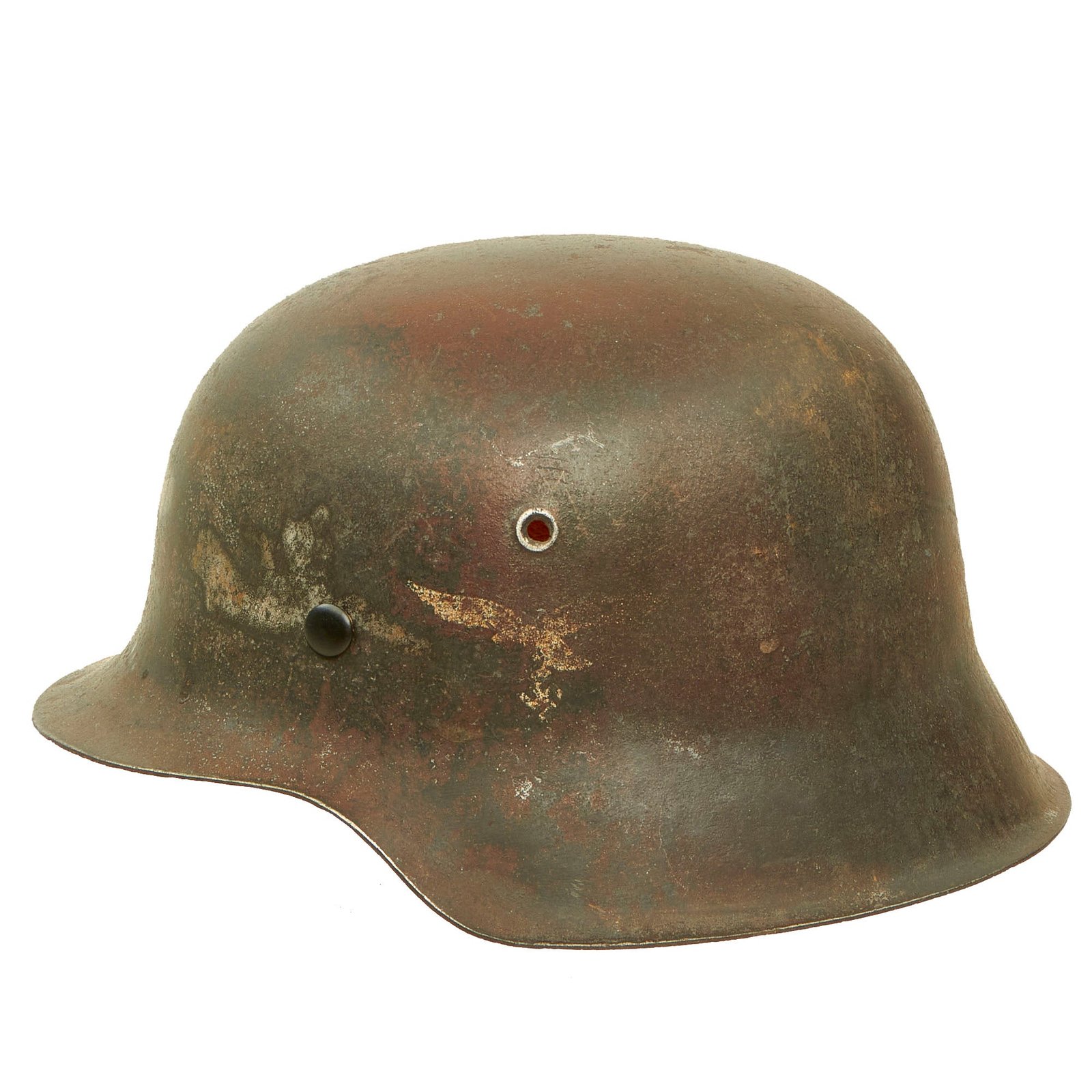 Buy Original German WWII Service Worn Single Decal Luftwaffe M42 Helmet with Post War Liner - 64cm Shell | Original Firearms Antique For Sale