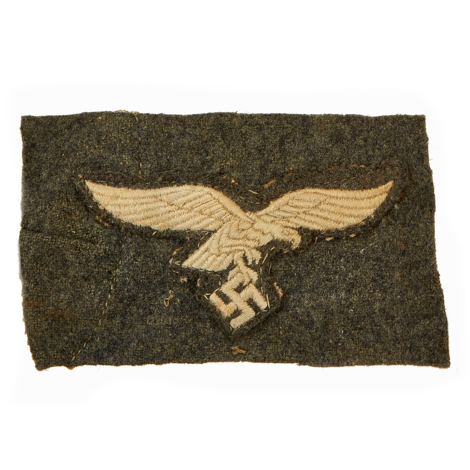 Buy Original German WWII Luftwaffe Combat Uniform Cut Out Embroidered Breast Eagle | Original Firearms Antique For Sale