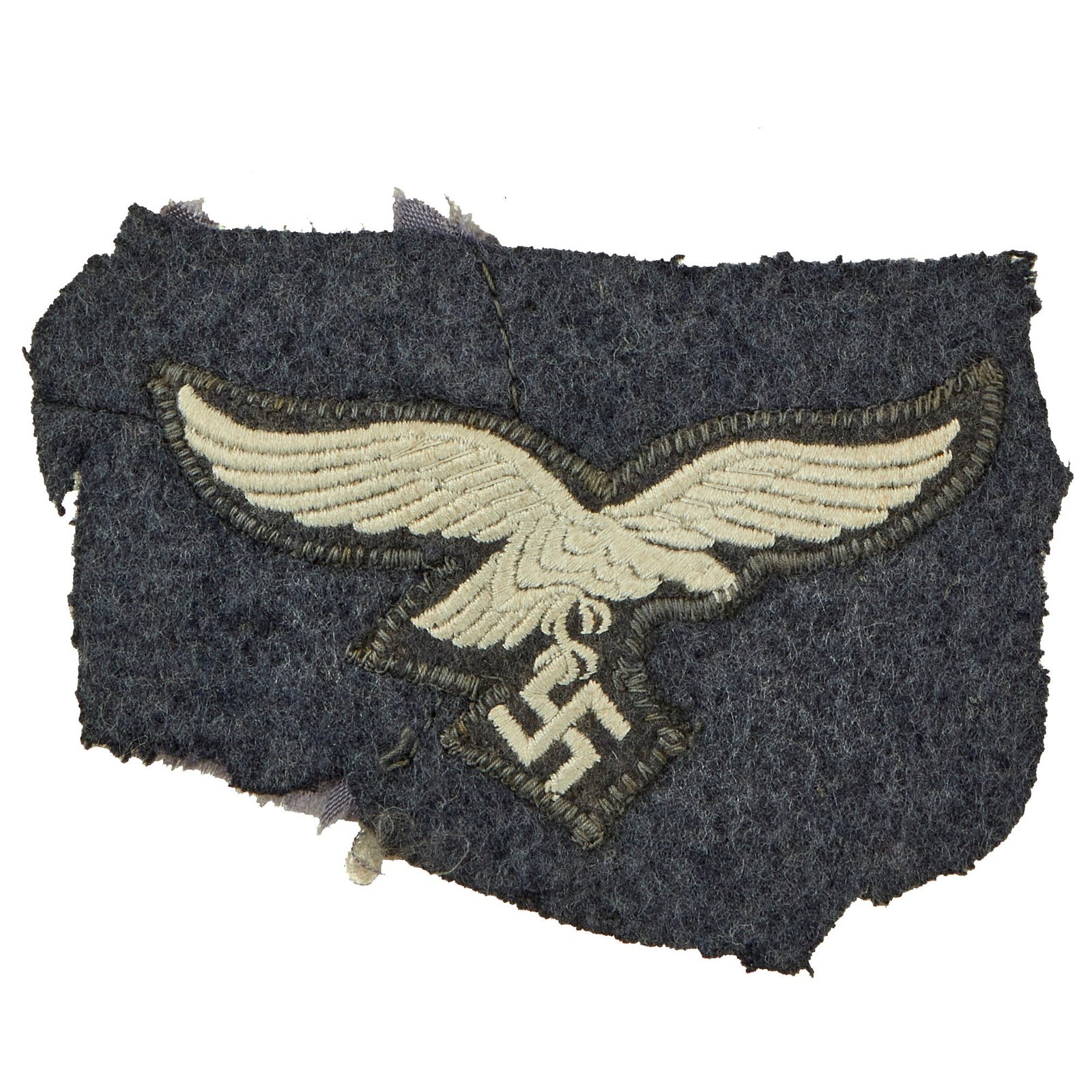 Buy Original German WWII Luftwaffe Combat Uniform Cut Out Machine Embroidered Breast Eagle | Original Firearms Antique For Sale