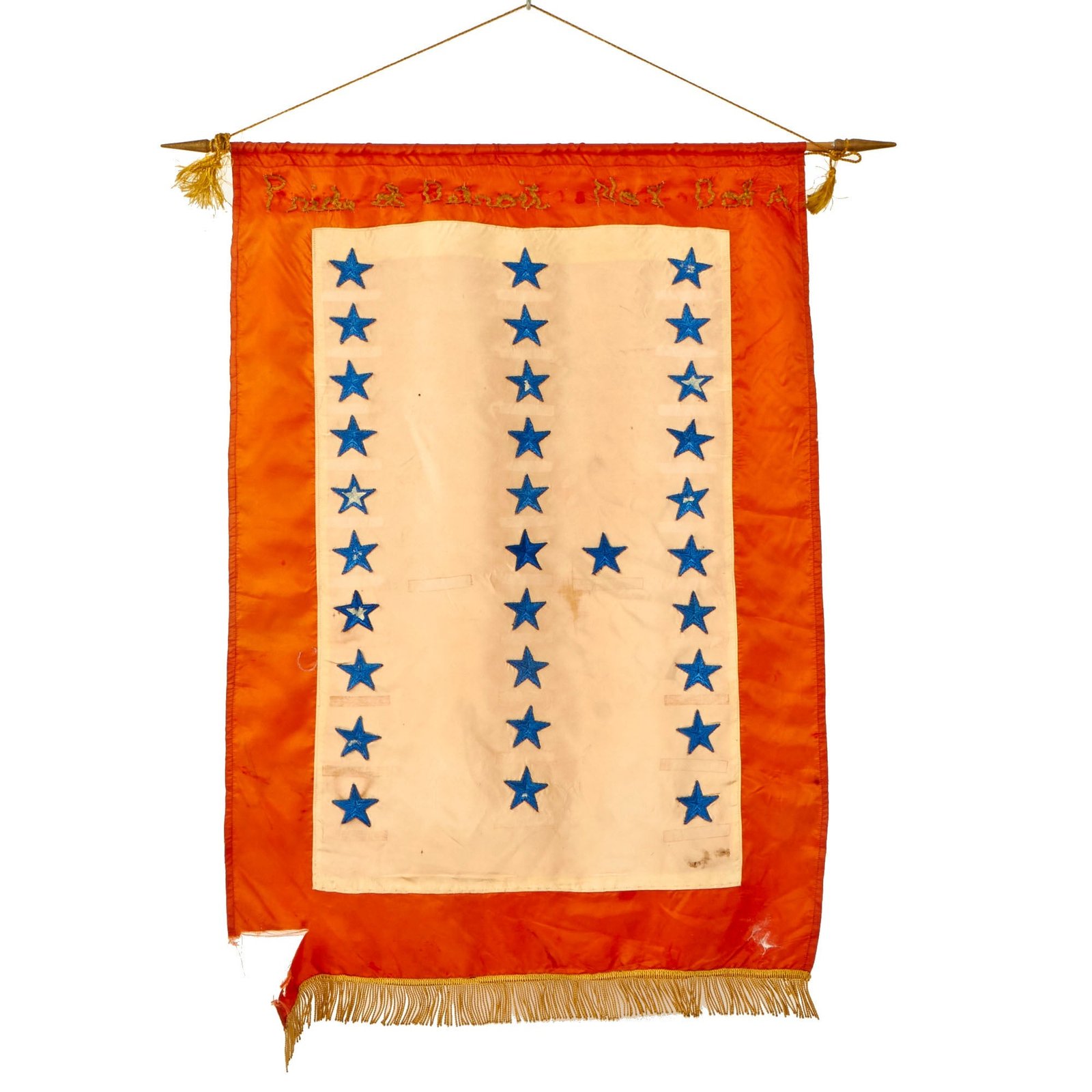 Buy Original U.S. WWI Pride of Detroit 31 Star Blue Star Son in Service Banner - 25 ½” x 38” | Original Firearms Antique For Sale
