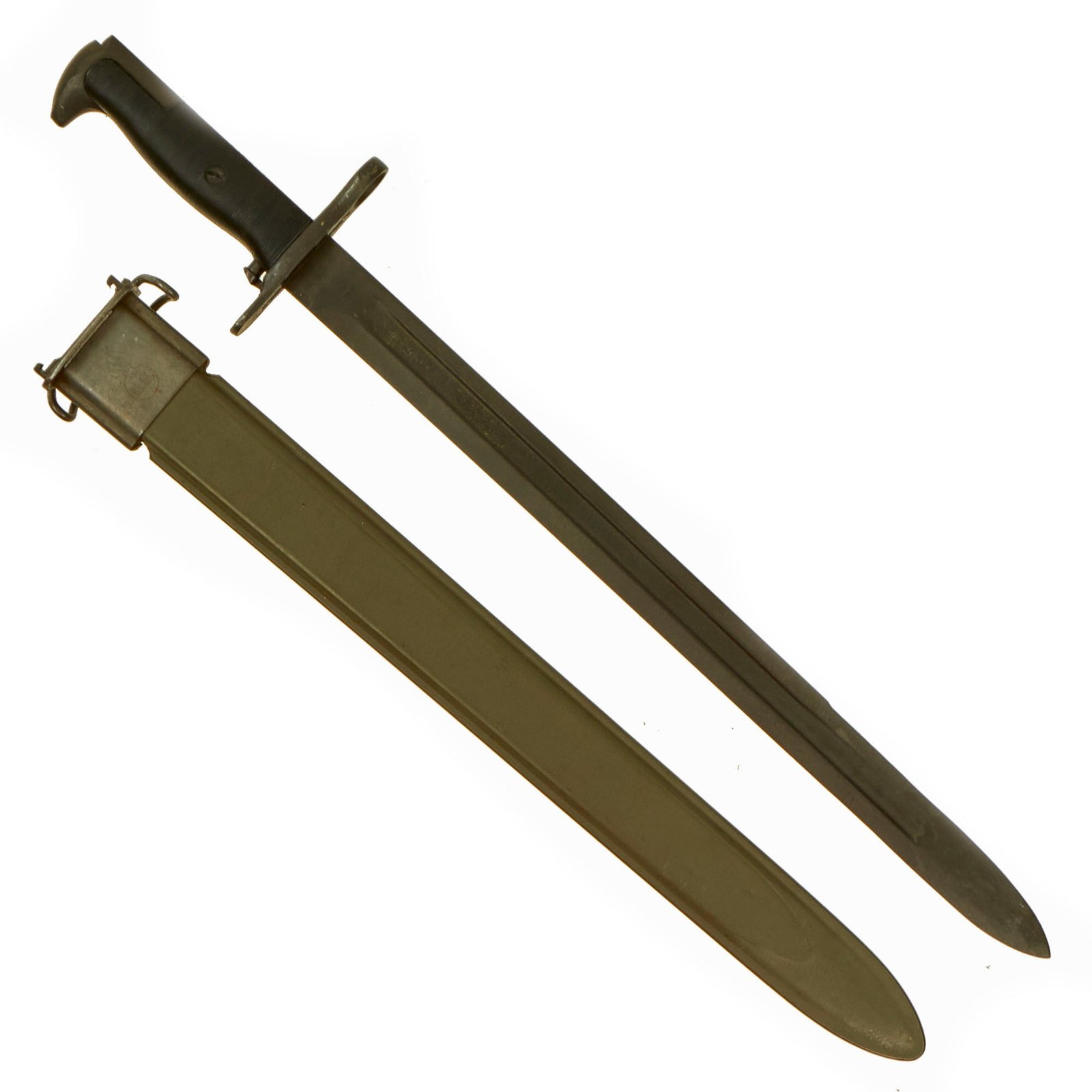 Buy Original U.S. WWII M1942 16" Garand Rifle Bayonet by Oneida Limited with M3 Scabbard - dated 1942 | Original Firearms Antique For Sale
