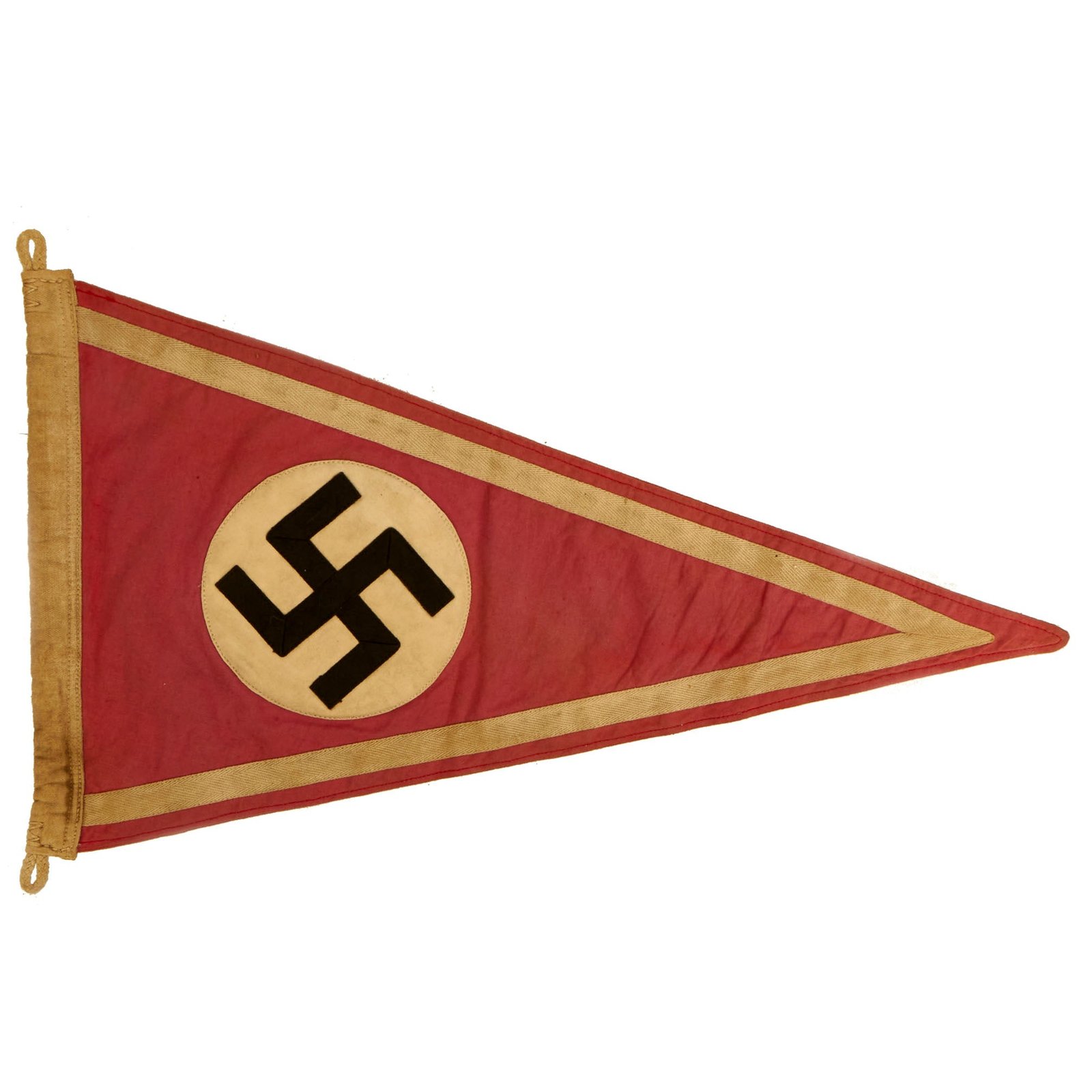 Buy Original German WWII NSDAP National Socialist Vehicle Staff Pennant Flag - 9" x 17" | Original Firearms Antique For Sale