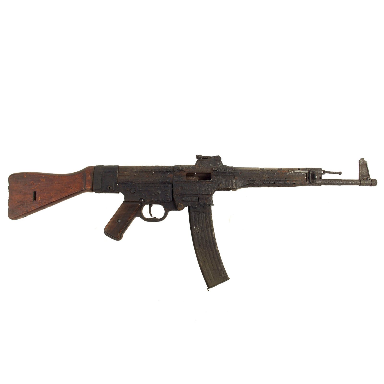 Buy Original German WWII Battlefield "Dug Up" Relic MP44 STG 44 Sturmgewehr Display Machine Gun with Magazine | Original Firearms Antique For Sale