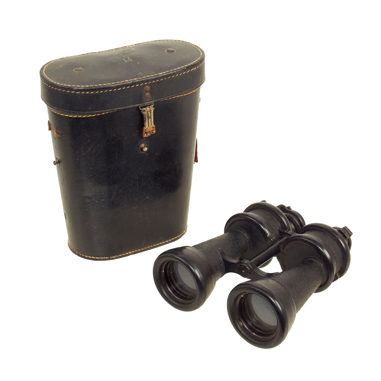 Buy Original German WWII Kriegsmarine Navy U-Boat 7x50 Binoculars by Ernst Leitz with Rubber Fittings in 1944 Dated Case | Original Firearms Antique For Sale