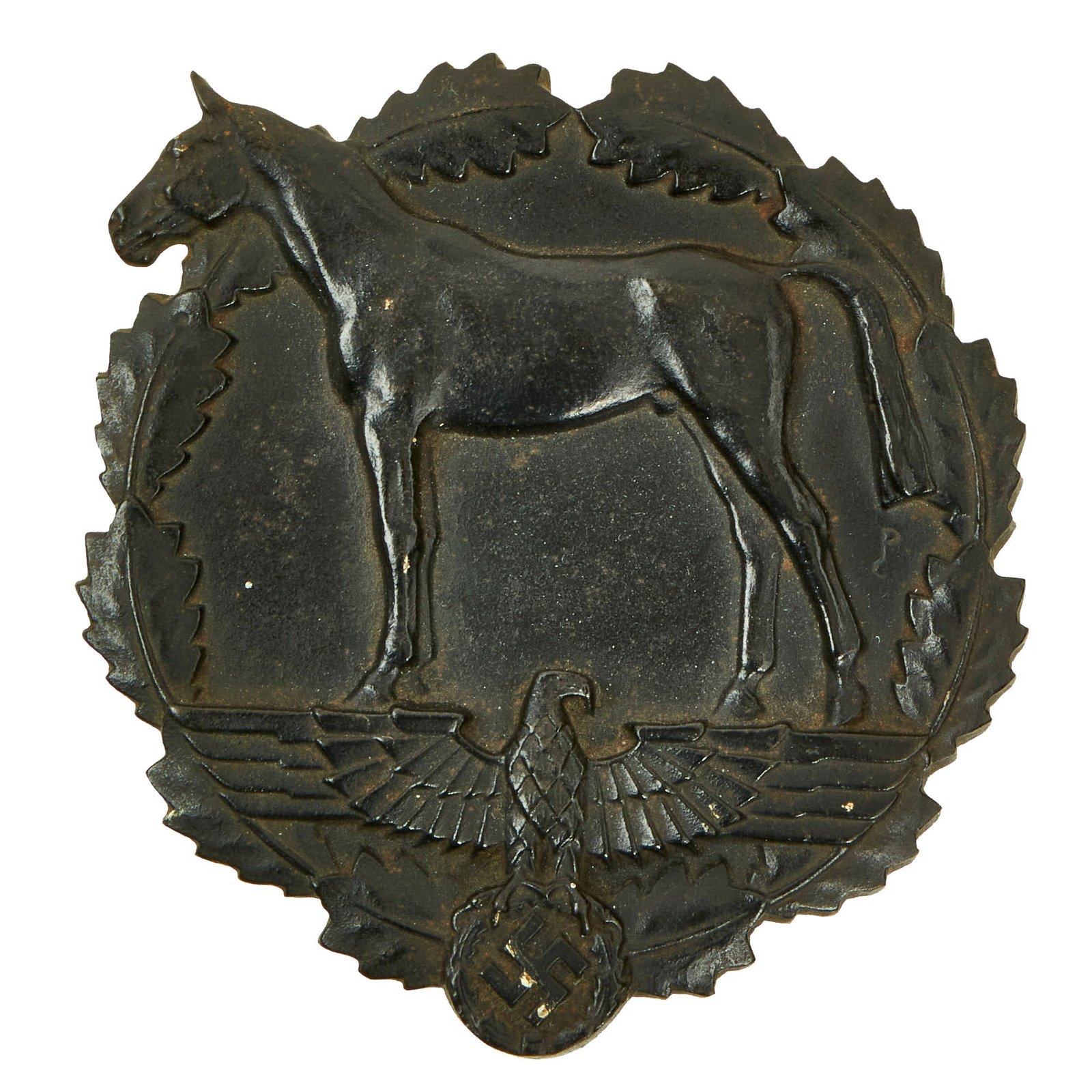 Buy Original German WWII SA Horse Table Award Plaque For Service & Donation Towards Young German Riders | Original Firearms Antique For Sale