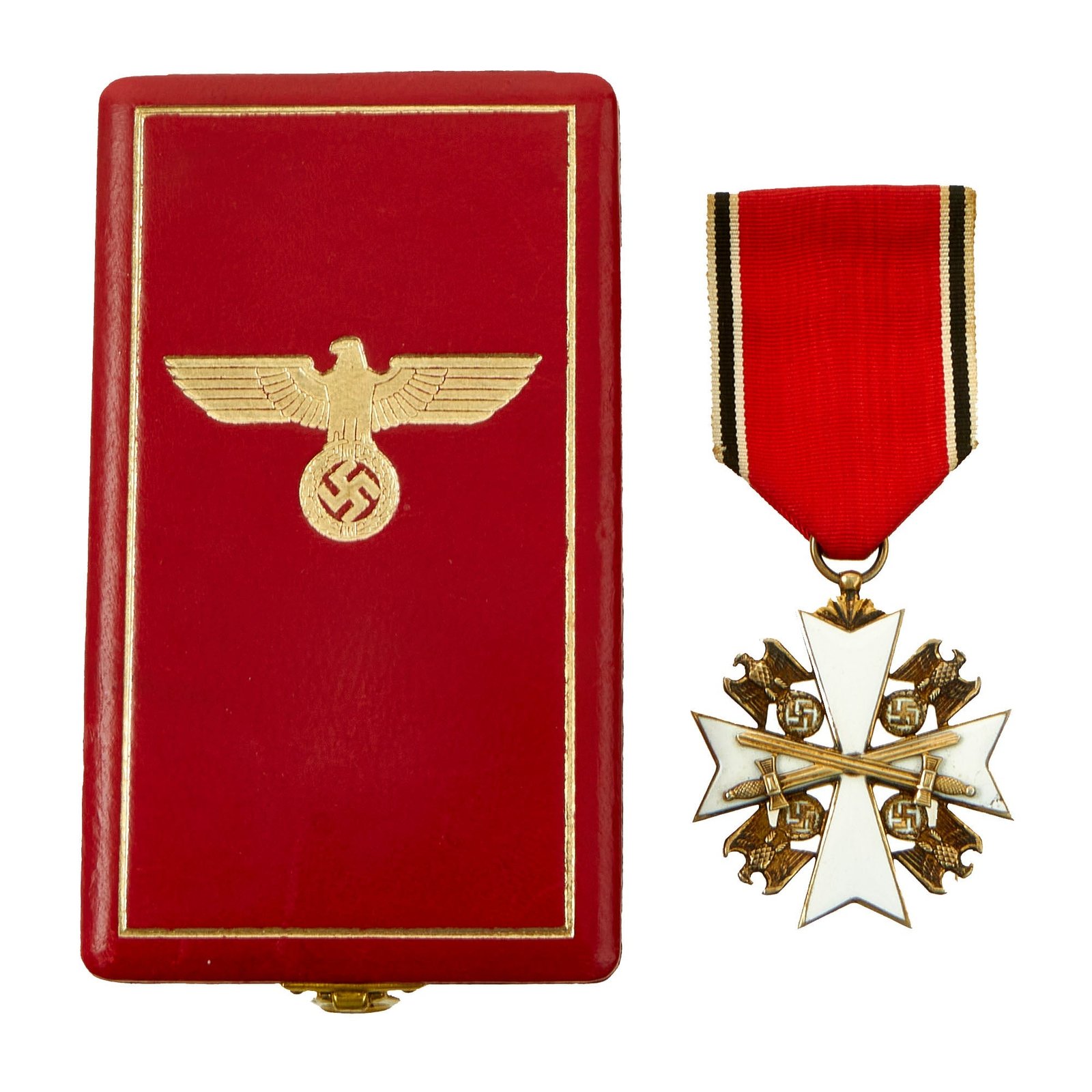 Buy Original German WWII Order of the German Eagle 3rd Class Award with Swords & Ribbon in Original Case | Original Firearms Antique For Sale