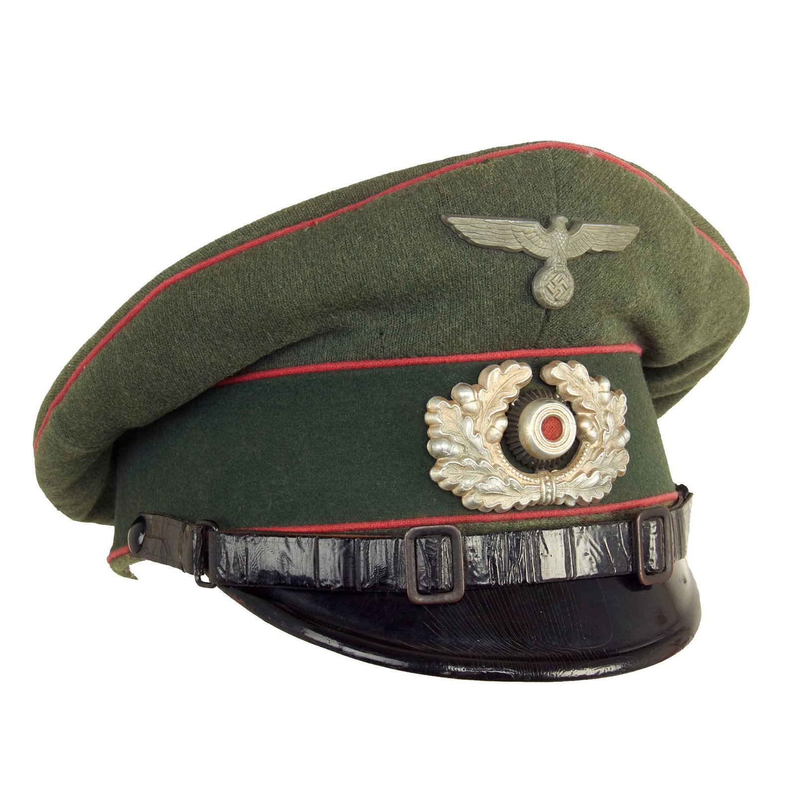 Buy Original German WWII Early 1935 Dated Army Heer Panzer EM/NCO Schirmmütze Visor Crush Cap - Size 58 | Original Firearms Antique For Sale