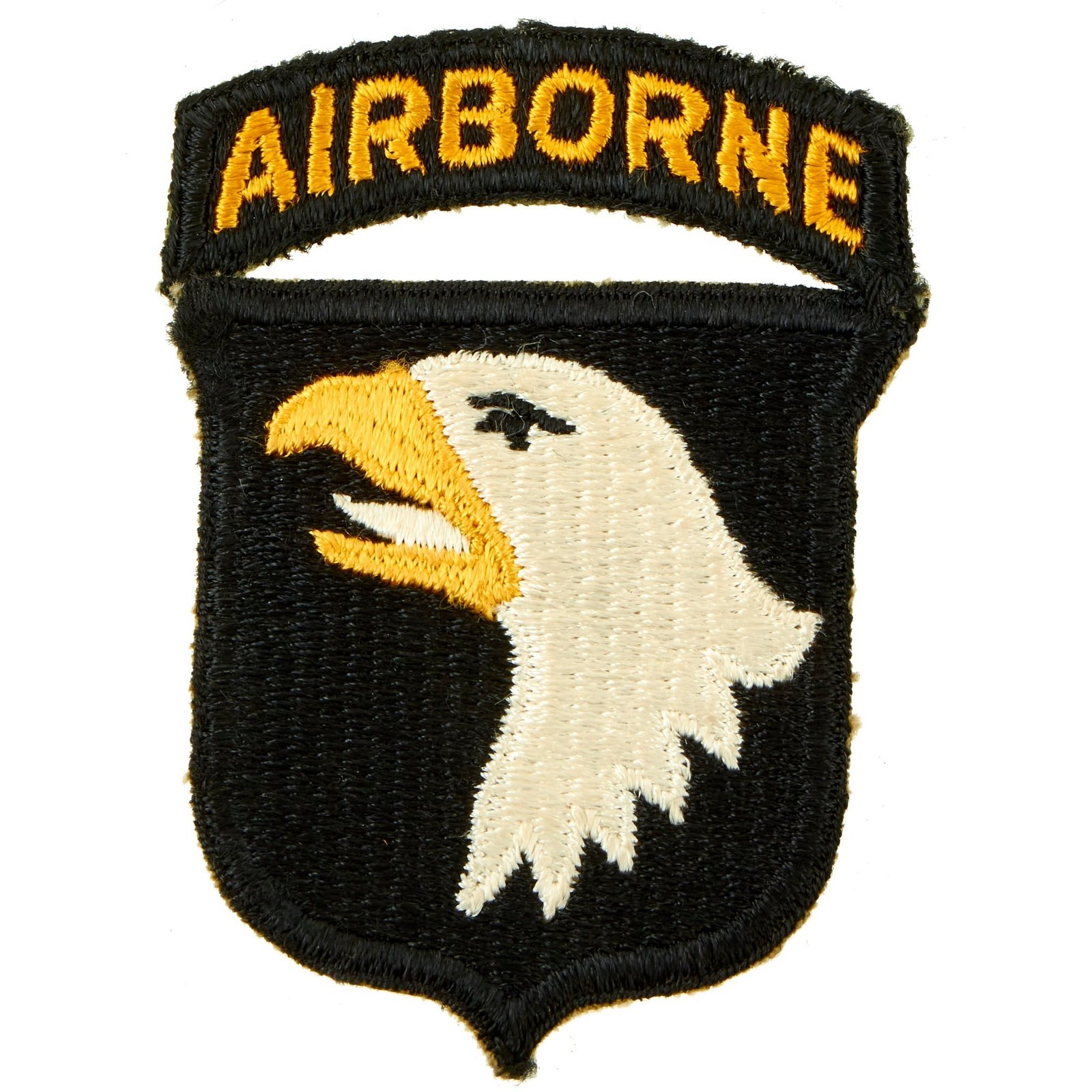 Buy Original U.S. WWII Rare 101st Airborne Division White Tongue Patch with White Back | Original Firearms Antique For Sale