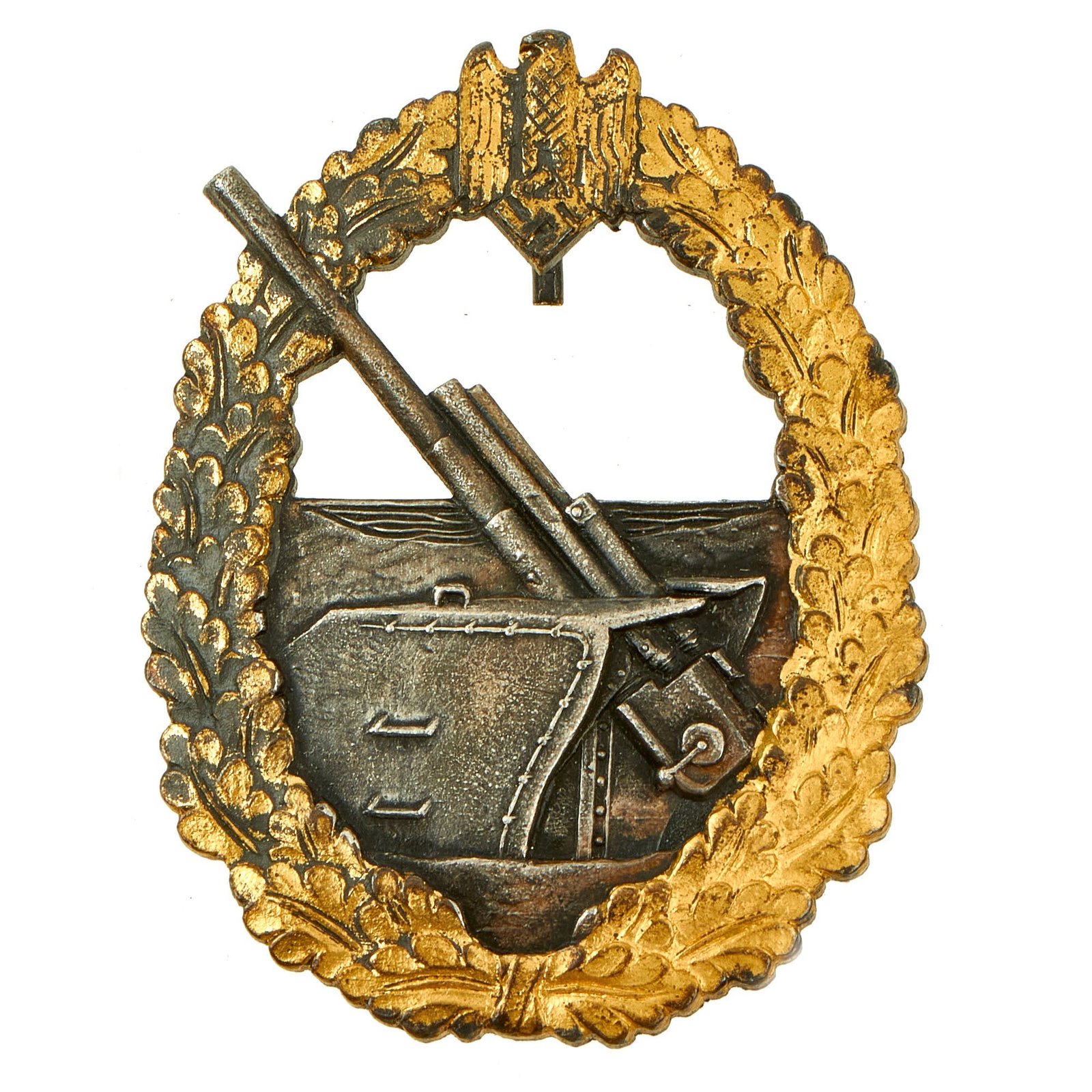 Buy Original German WWII French Made Kriegsmarine Coastal Artillery Badge | Original Firearms Antique For Sale