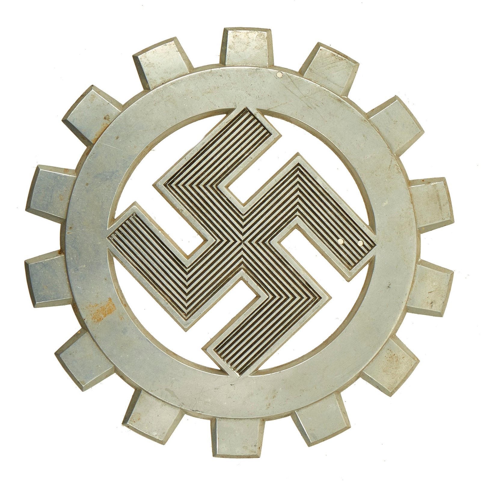 Buy Original German WWII DAF Labor Front Aluminum Wall Sign - Deutsche Arbeitsfront | Original Firearms Antique For Sale