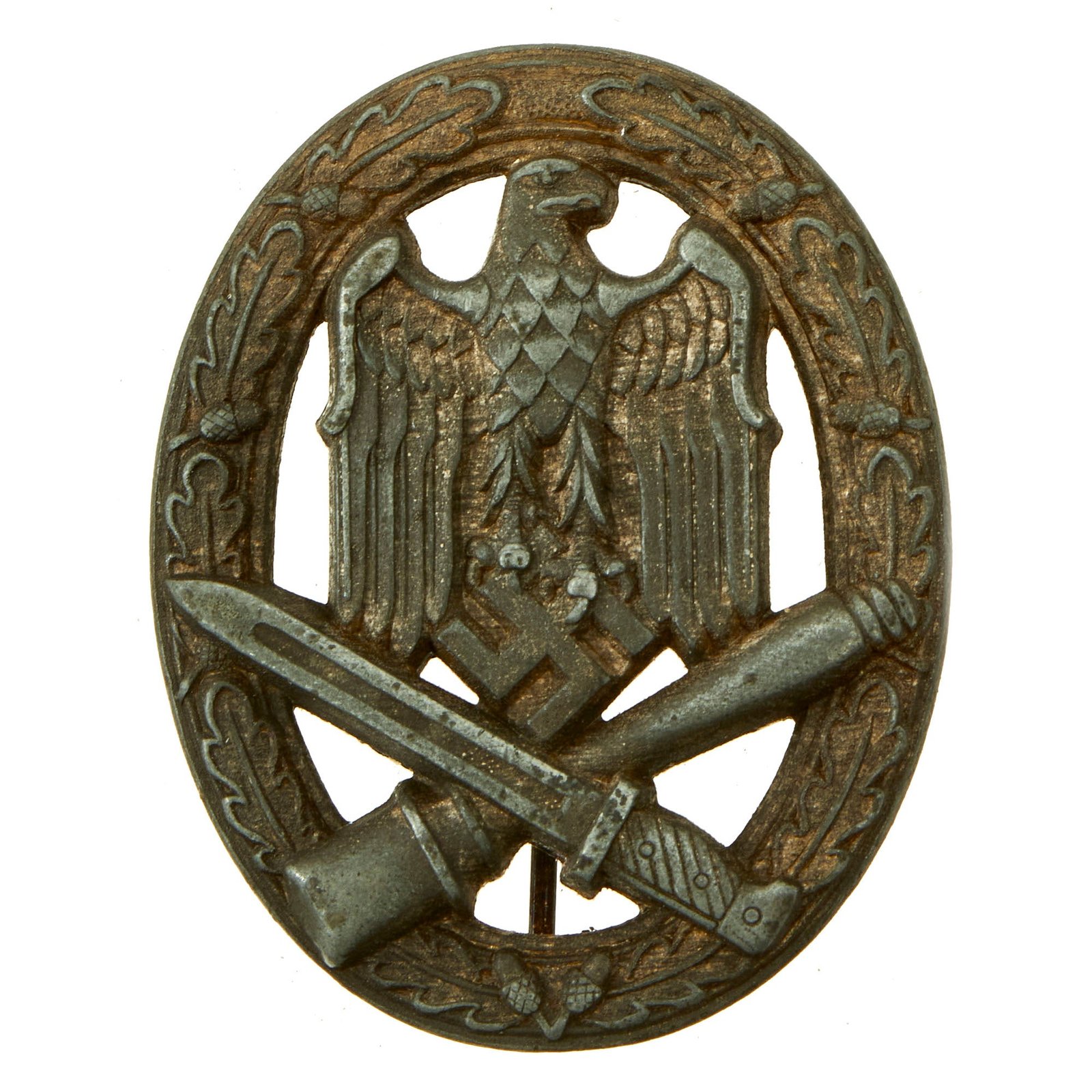 Buy Original German WWII Silver Grade General Assault Badge - Unmarked | Original Firearms Antique For Sale