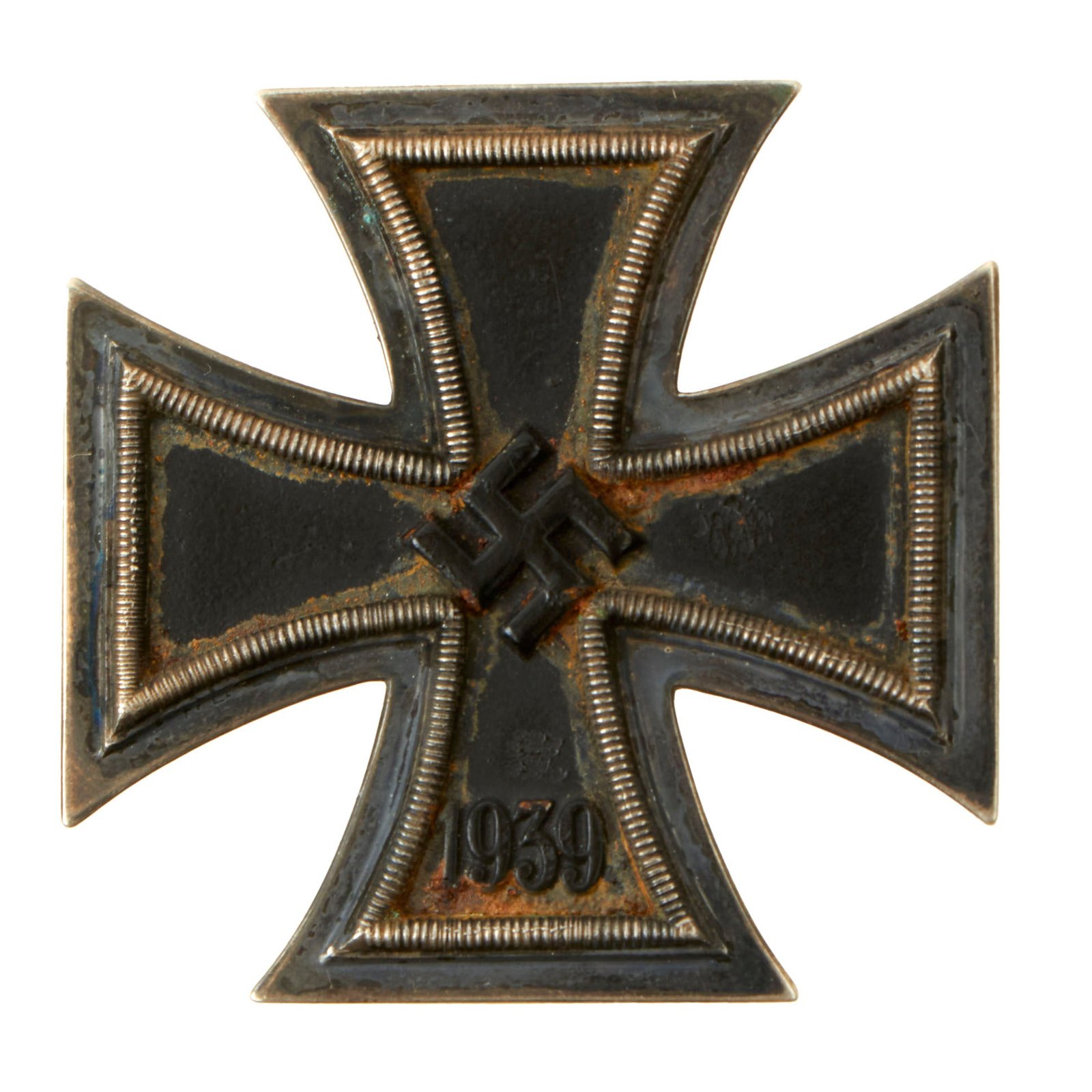 Buy Original German WWII Iron Cross First Class 1939 by Friedrich Orth of Wien with Vertical Pinback - EKI | Original Firearms Antique For Sale