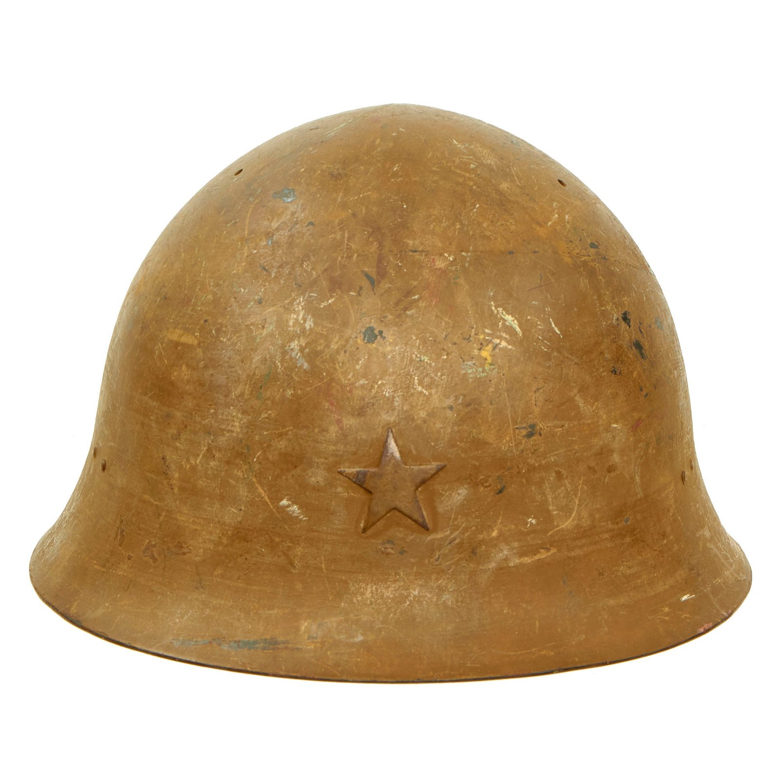 Buy Original Japanese WWII Type 90 Army Helmet with Complete Liner and Chinstrap - Tetsubo | Original Firearms Antique For Sale