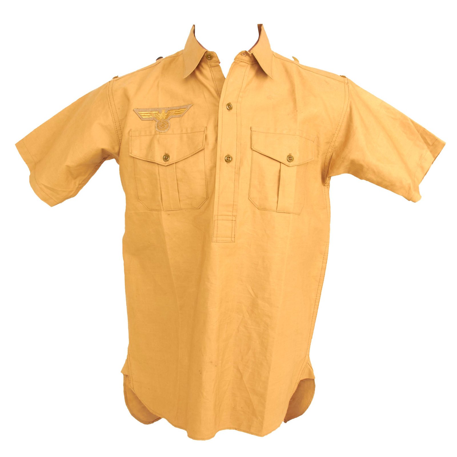 Buy Original German WWII Kriegsmarine Tropical Coastal Artillery Short Sleeve Field Shirt - dated 1942 | Original Firearms Antique For Sale