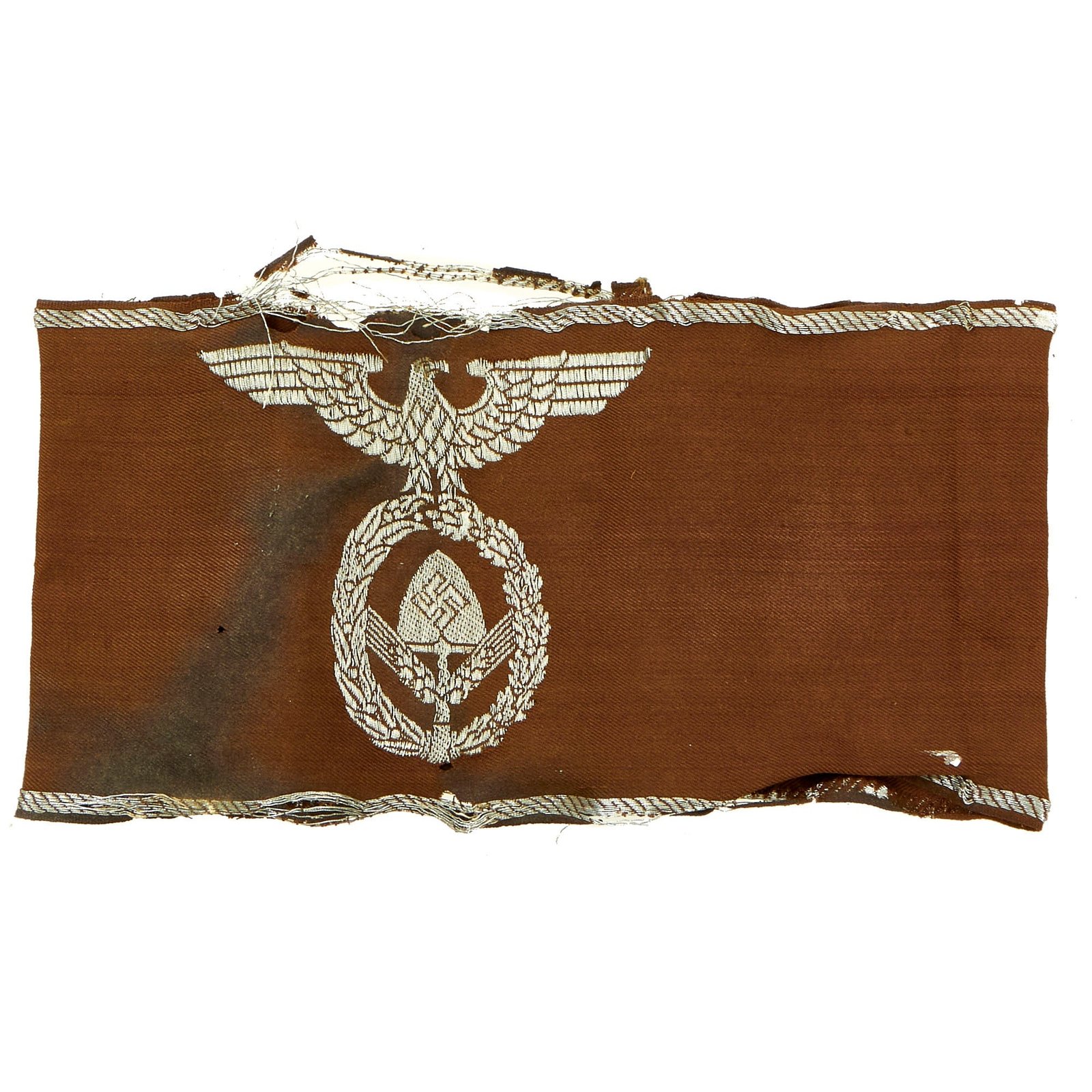 Buy Original German WWII Service Worn RAD Labor Service Officer's Armband - Reichsarbeitsdienst | Original Firearms Antique For Sale