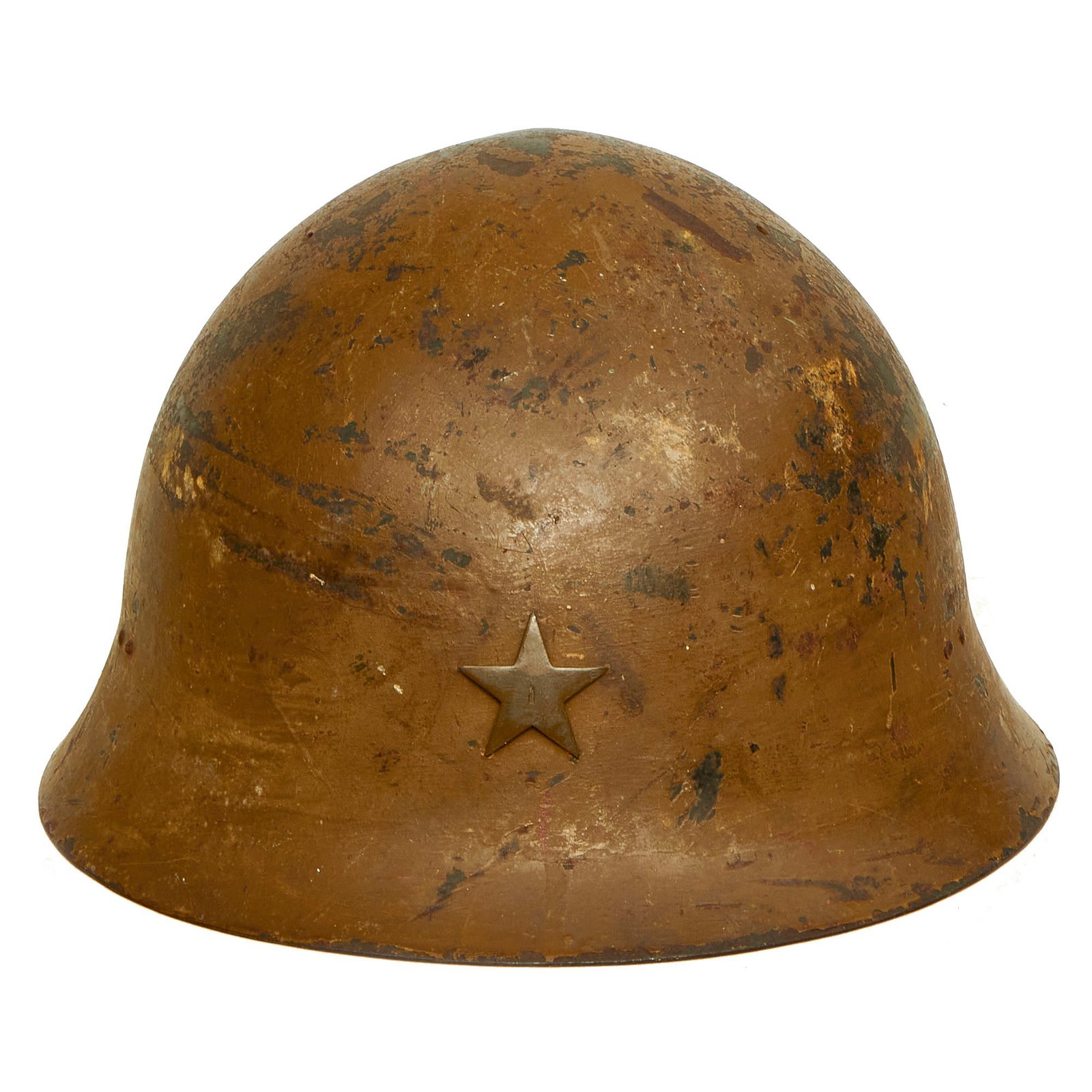 Buy Original Japanese WWII Type 90 Army Helmet with Complete Liner and Chinstrap - Tetsubo | Original Firearms Antique For Sale
