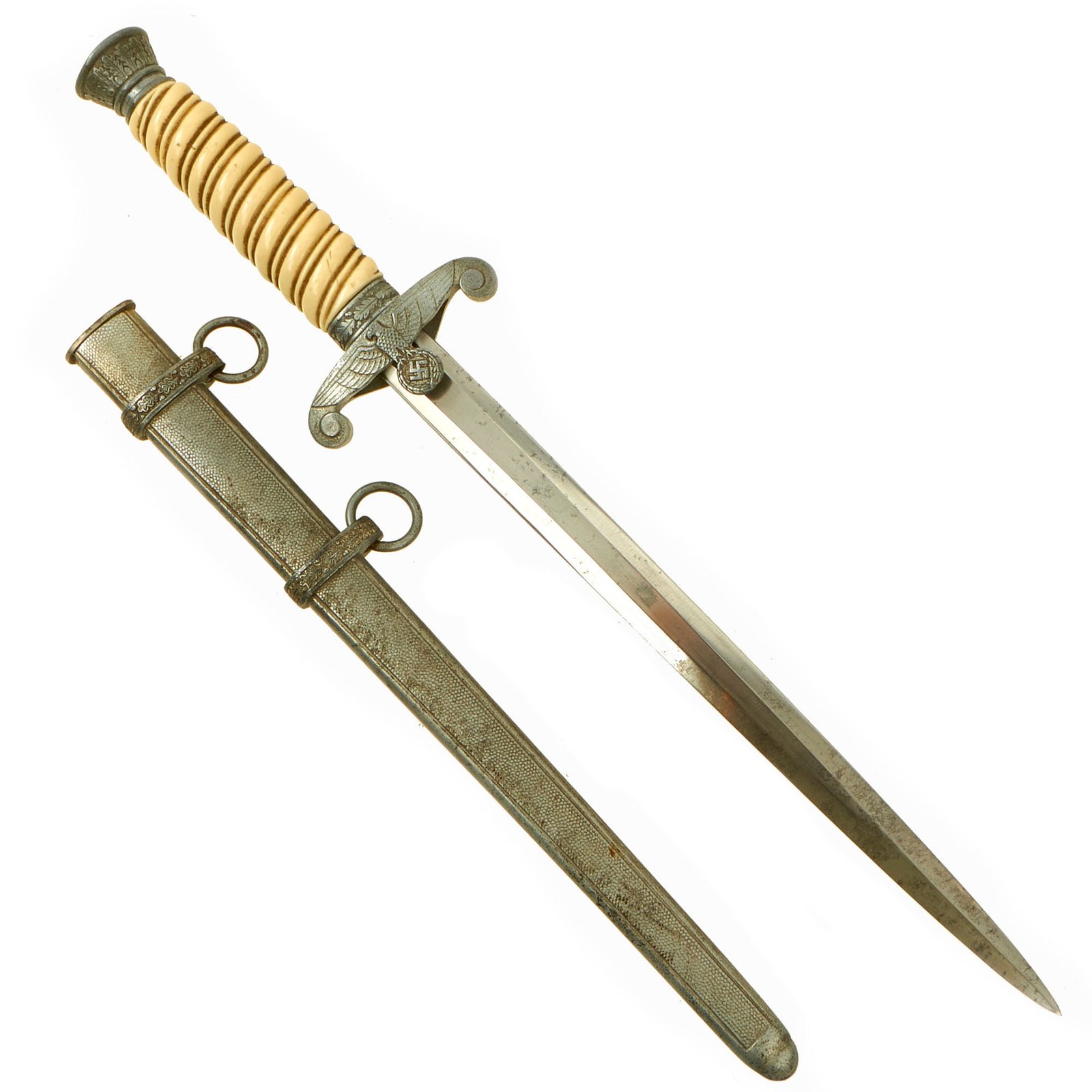 Buy Original German WWII Army Heer Officer Dagger by Scabbard - Unmarked Blade | Original Firearms Antique For Sale
