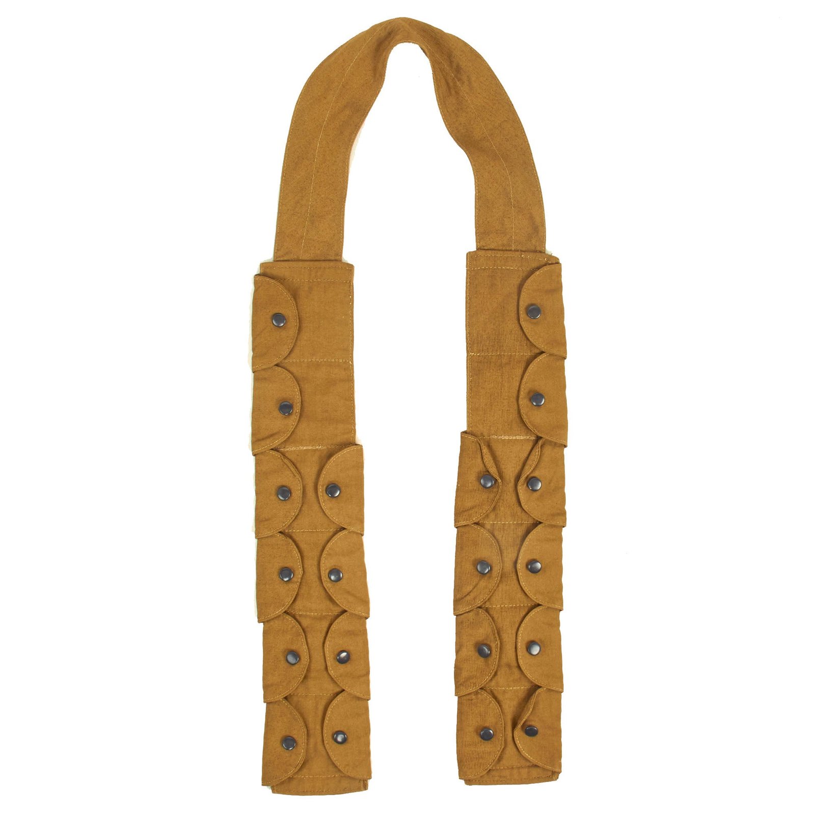 Buy Original Rare German WWII 1944 Dated Luftwaffe Tan Fallschirmjäger Paratrooper Ammo Bandolier - RBNr. Marked | Original Firearms Antique For Sale