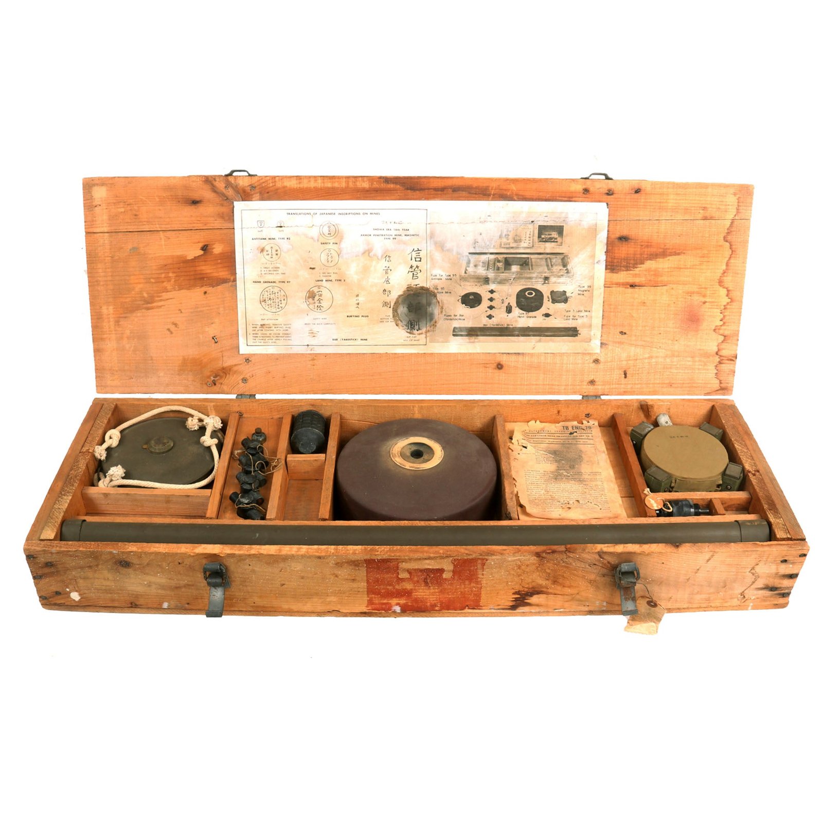 Buy Original U.S. WWII Japanese Mine Training Aid Set No.2 in Crate | Original Firearms Antique For Sale