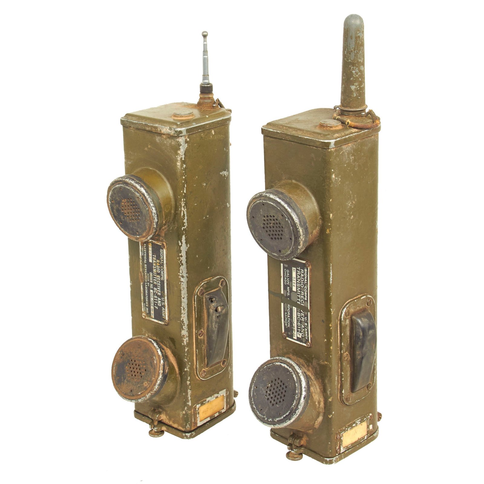 Buy Original U.S. WWII Handie Talkie SCR-536 Radio Transceiver - Set of 2 BC-611 | Original Firearms Antique For Sale