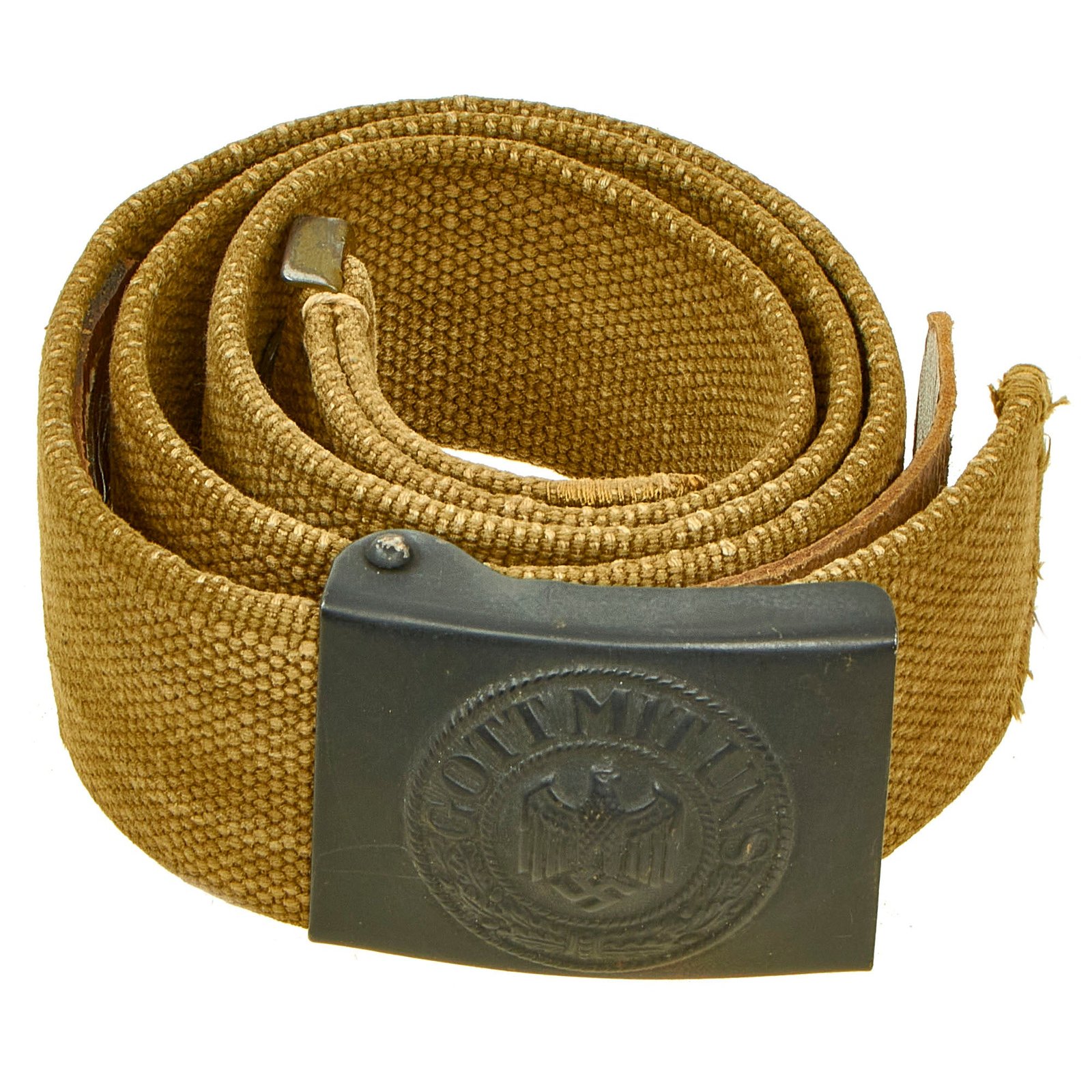 Buy Original German WWII Rare Kriegsmarine Coastal Artillery Afrikakorps DAK Web Belt with Steel Buckle | Original Firearms Antique For Sale
