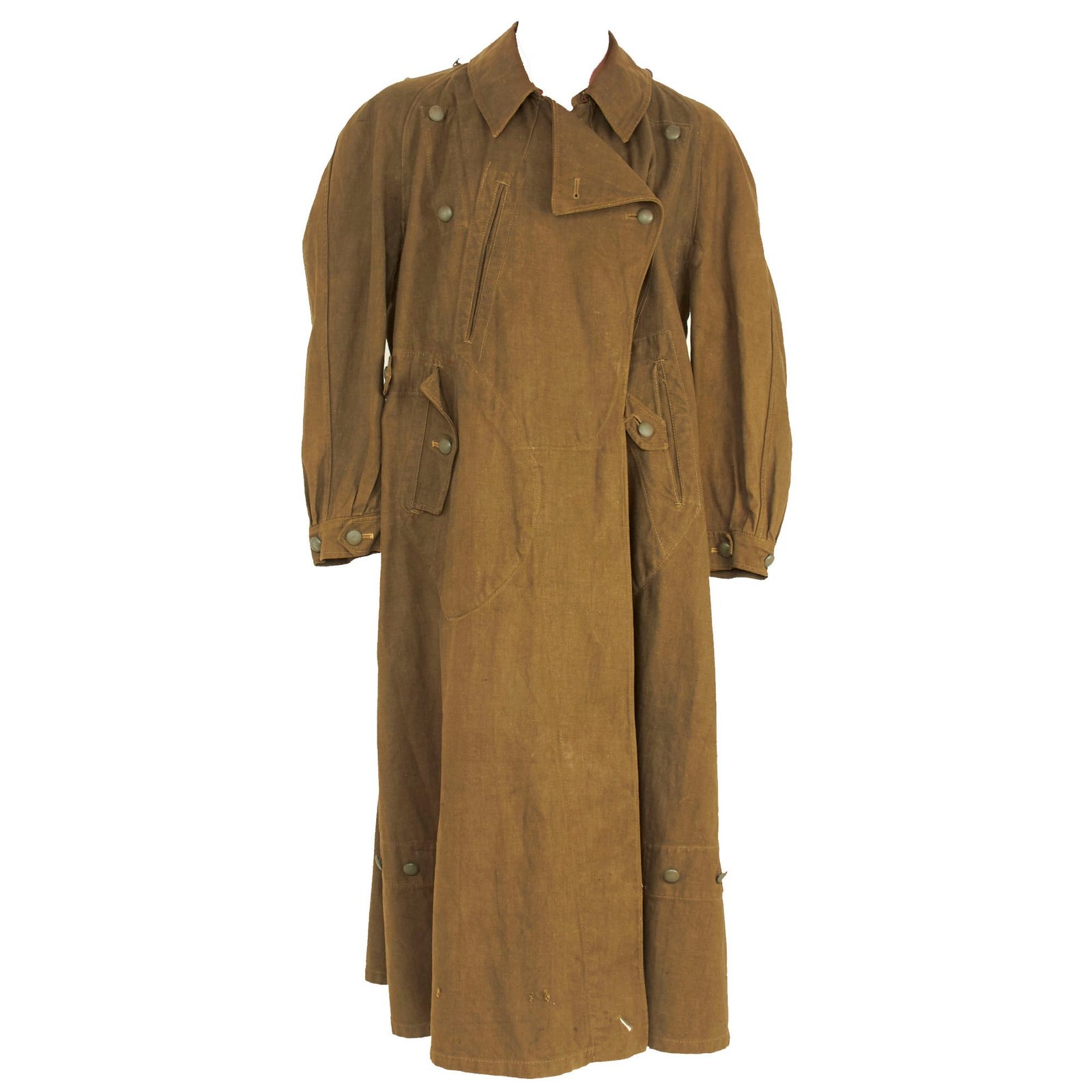 Buy Original German WWII Afrikakorps DAK Tropical Motorcycle Overcoat - dated 1942 | Original Firearms Antique For Sale