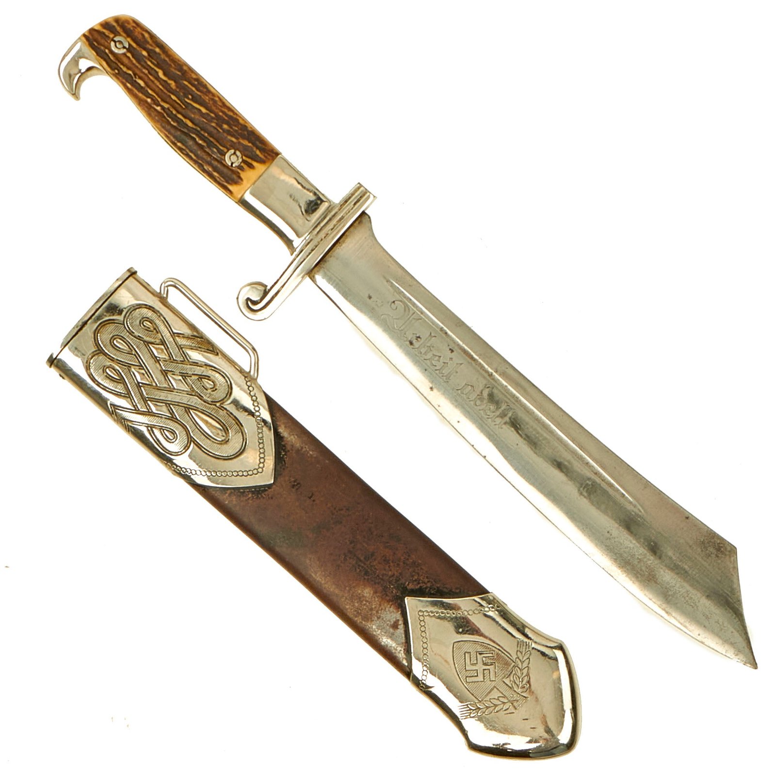 Buy Original German Pre-WWII RAD Labor Corps Enlisted Mans Hewer by Eduard Wüsthof with Scabbard | Original Firearms Antique For Sale