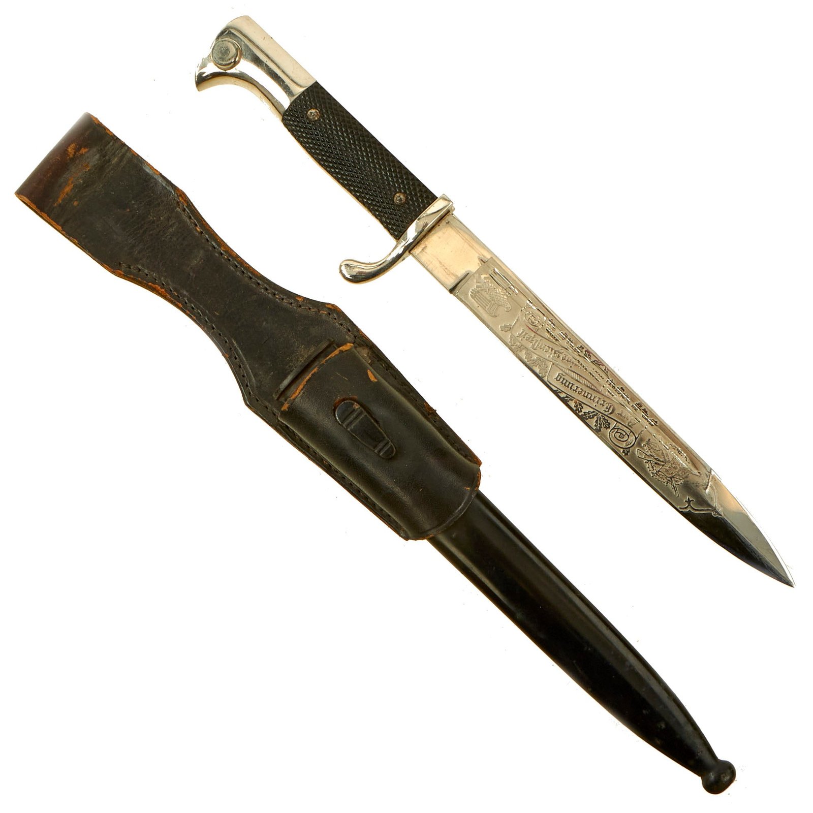 Buy Original German WWII Heer Army Etched Short 98k Dress Bayonet by Carl Eickhorn with Scabbard & Frog | Original Firearms Antique For Sale
