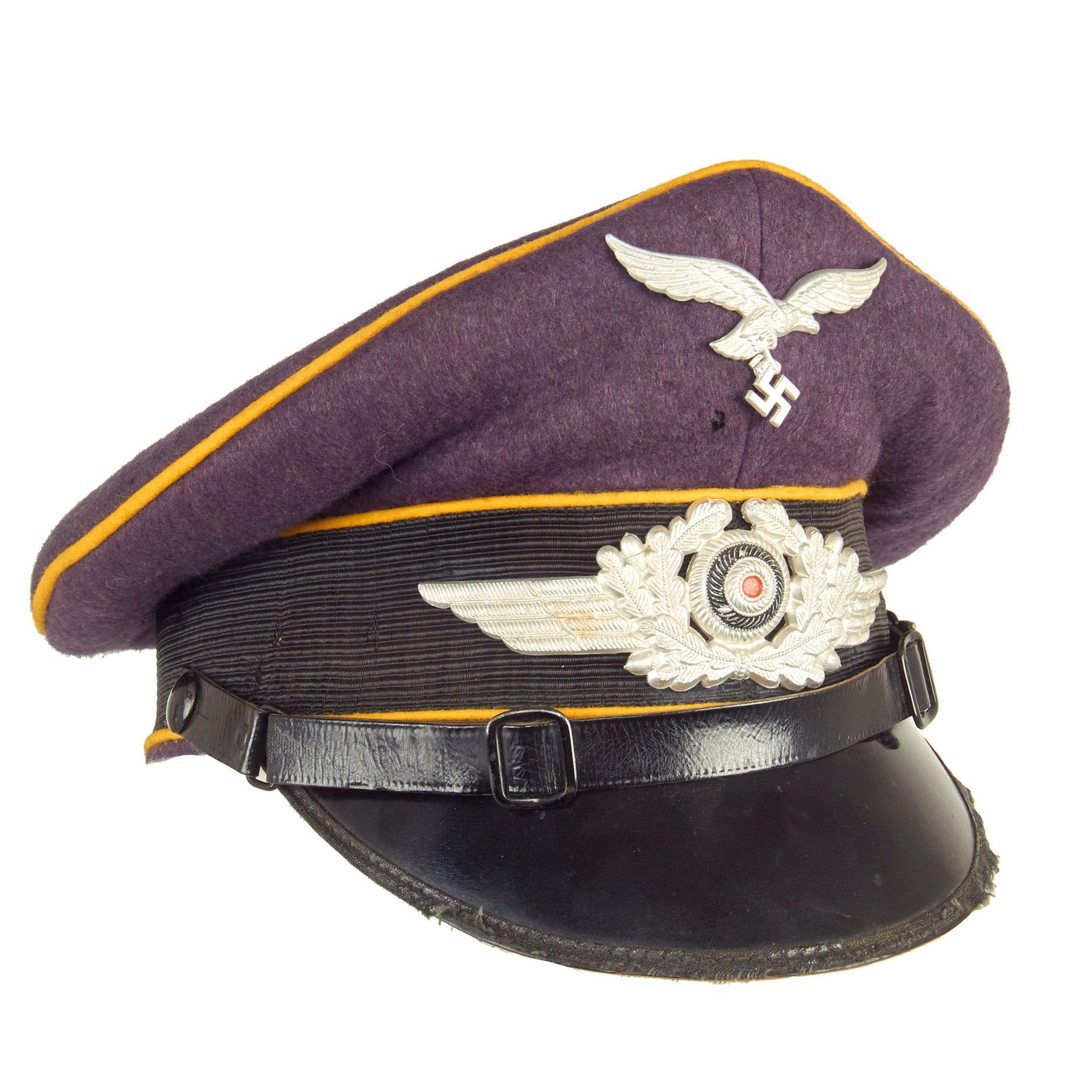 Buy Original German WWII Luftwaffe Flight Branch EM/NCO Schirmmütze Visor Crush Cap by Otto Schlientz | Original Firearms Antique For Sale