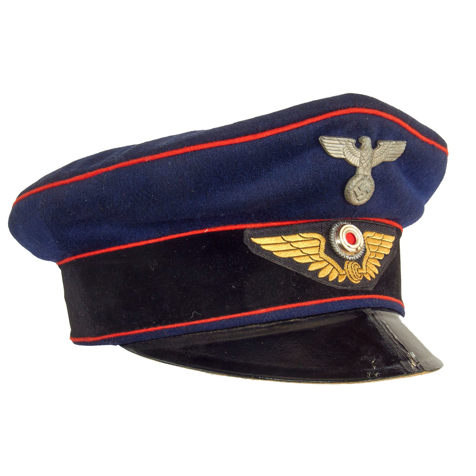 Buy Original WWII German Deutsche Reichsbahn Railway Official’s Schirmmütze Visor Cap by Fr. Fssler - Size 57 | Original Firearms Antique For Sale